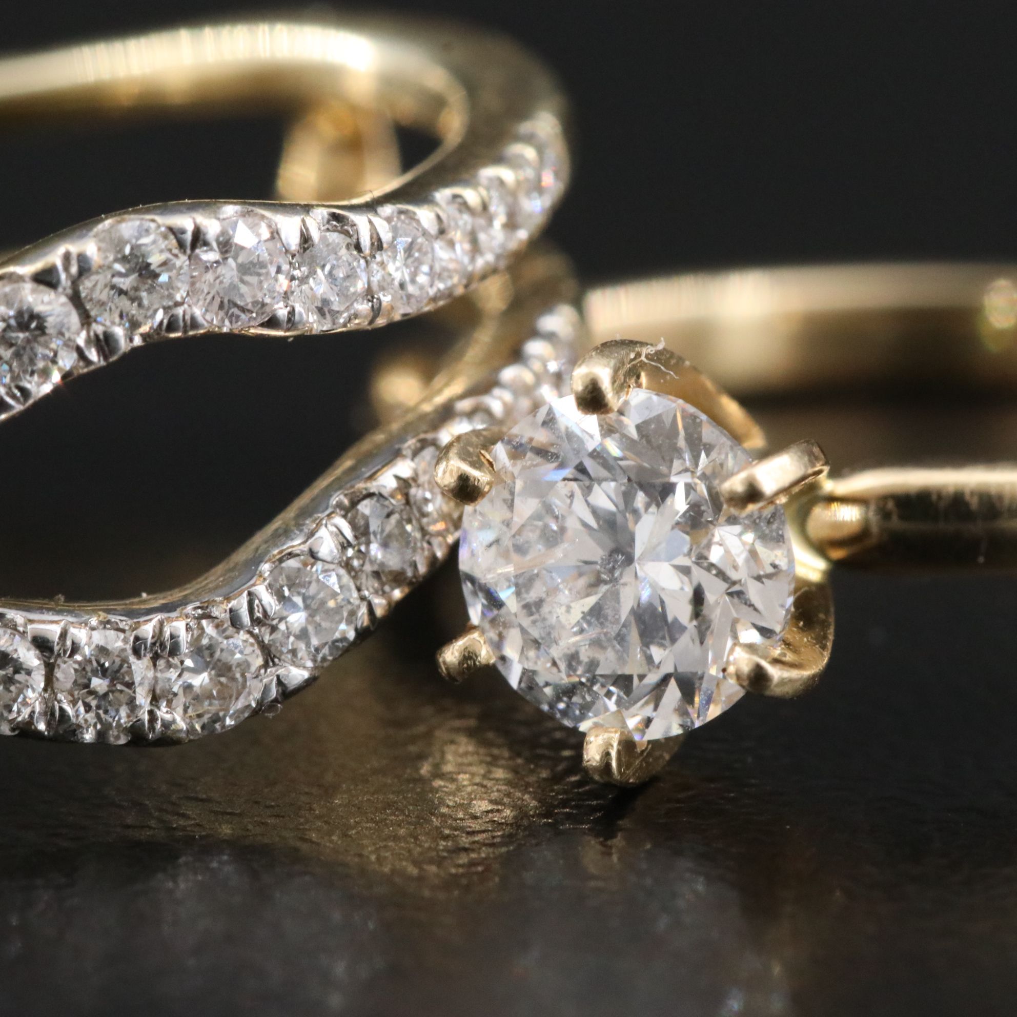 14K 1.46 CTW Diamond Solitaire Ring and Jacket