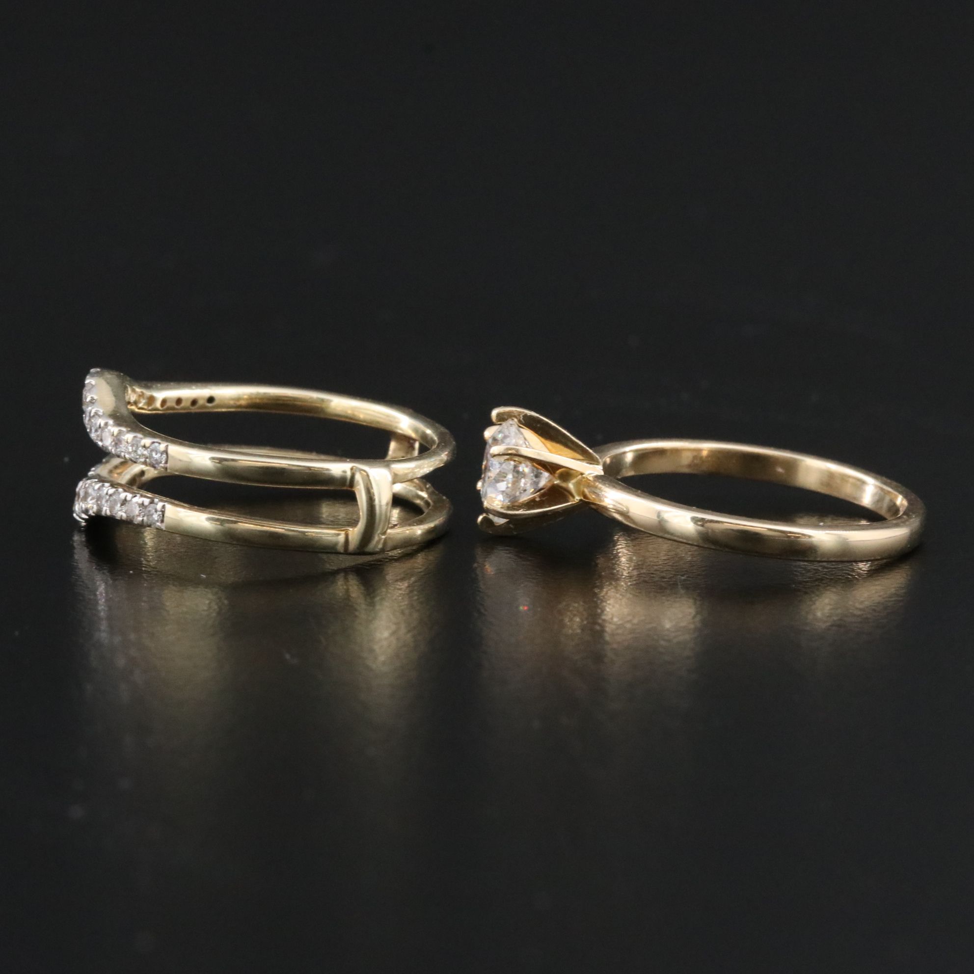 14K 1.46 CTW Diamond Solitaire Ring and Jacket