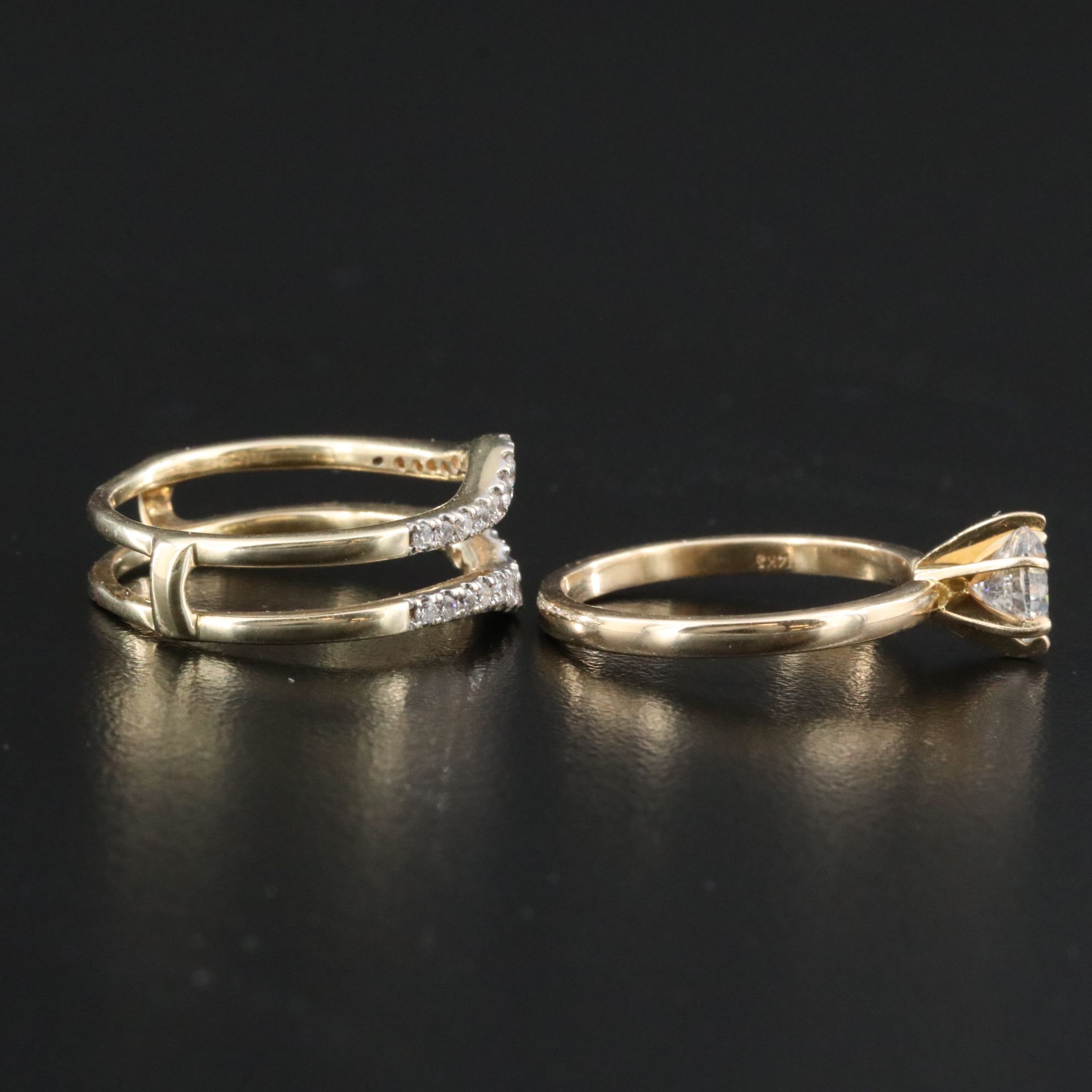 14K 1.46 CTW Diamond Solitaire Ring and Jacket