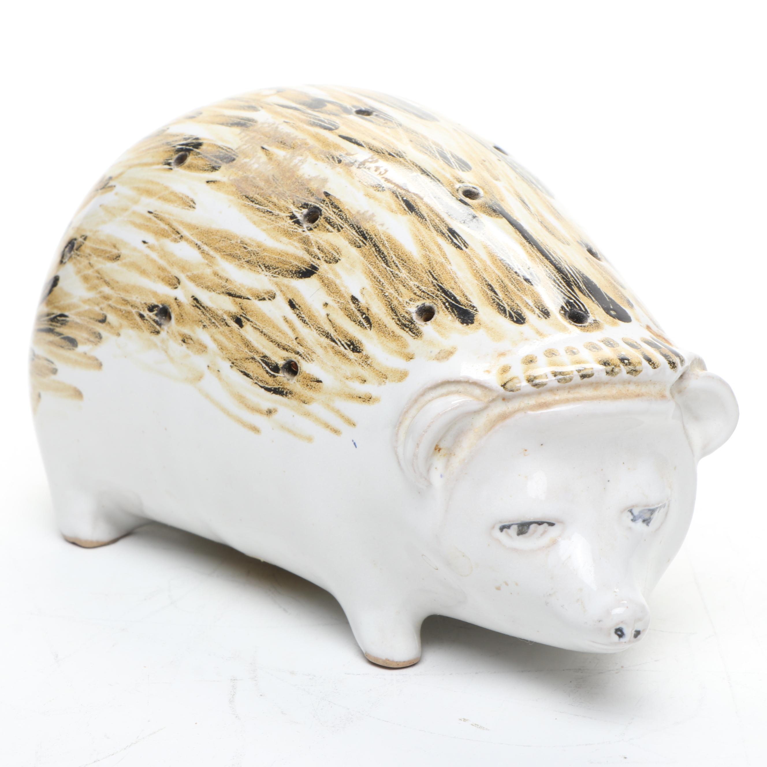 Frye Pottery Hedgehog Pomander with Other Vases