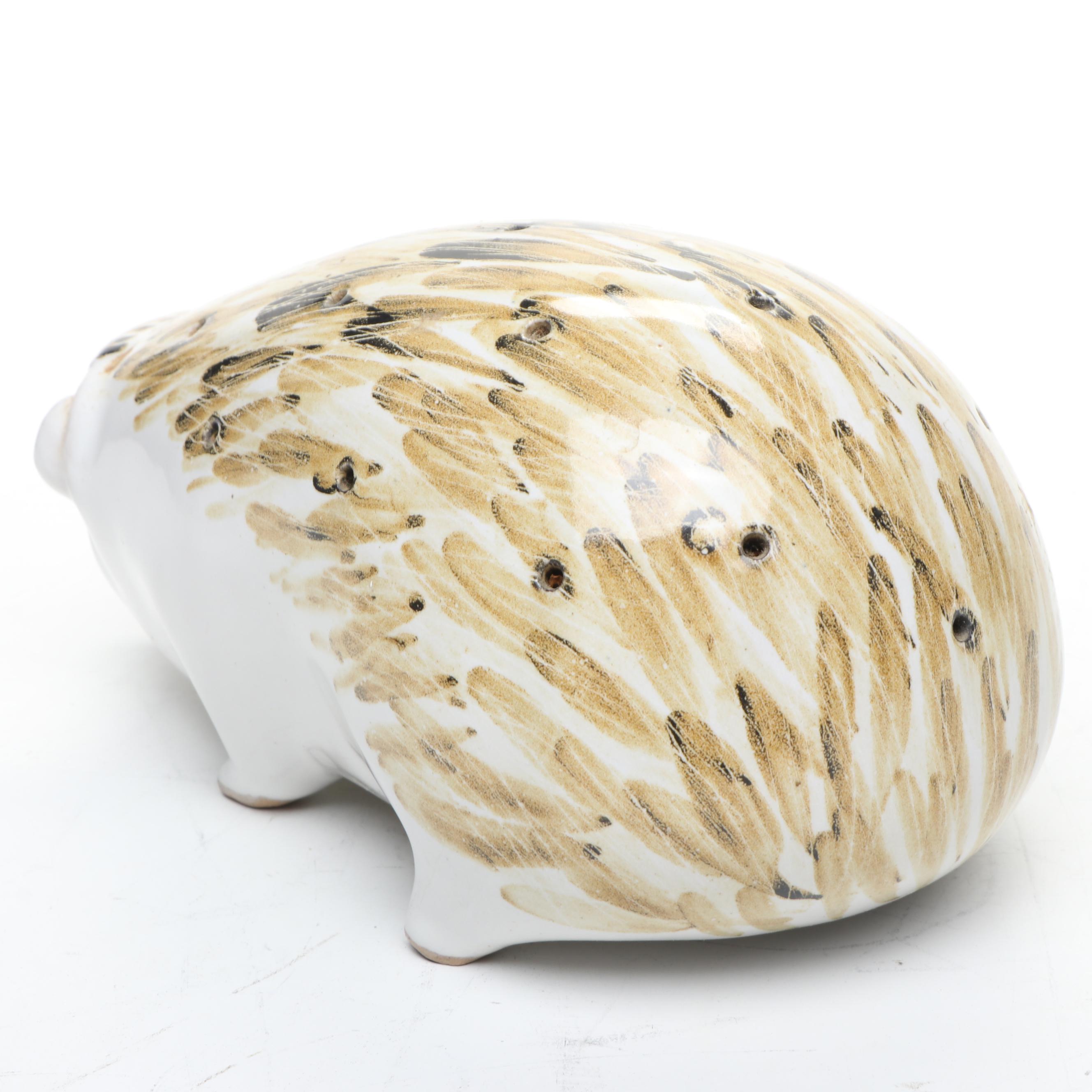 Frye Pottery Hedgehog Pomander with Other Vases