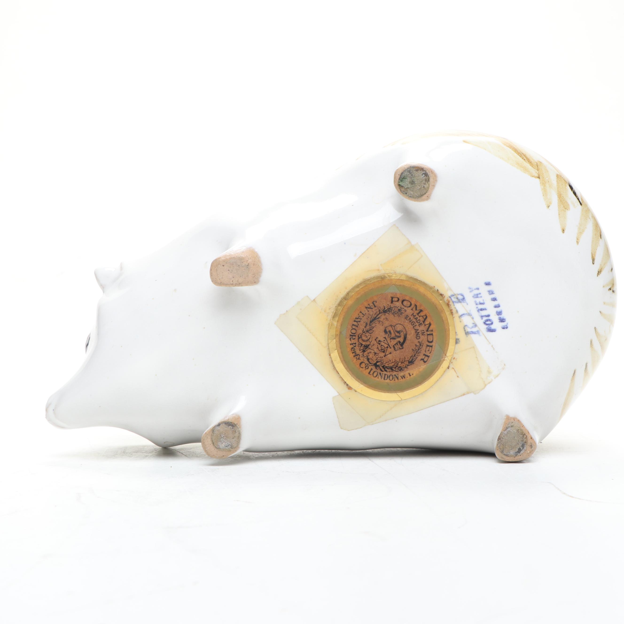 Frye Pottery Hedgehog Pomander with Other Vases