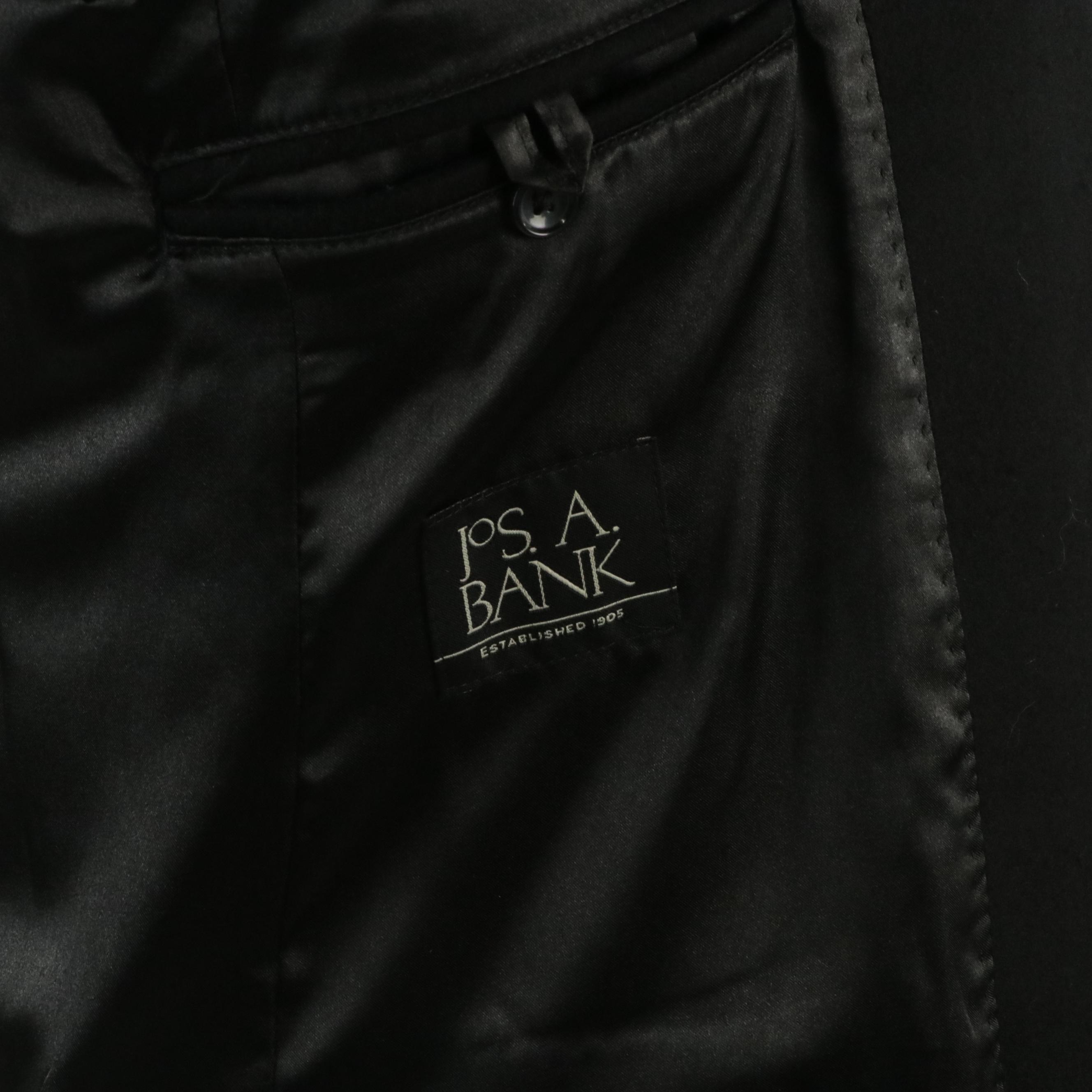 Men's Patagonia Fleece Pullover with JoS. A. Bank Black Wool Mid-Length Coat