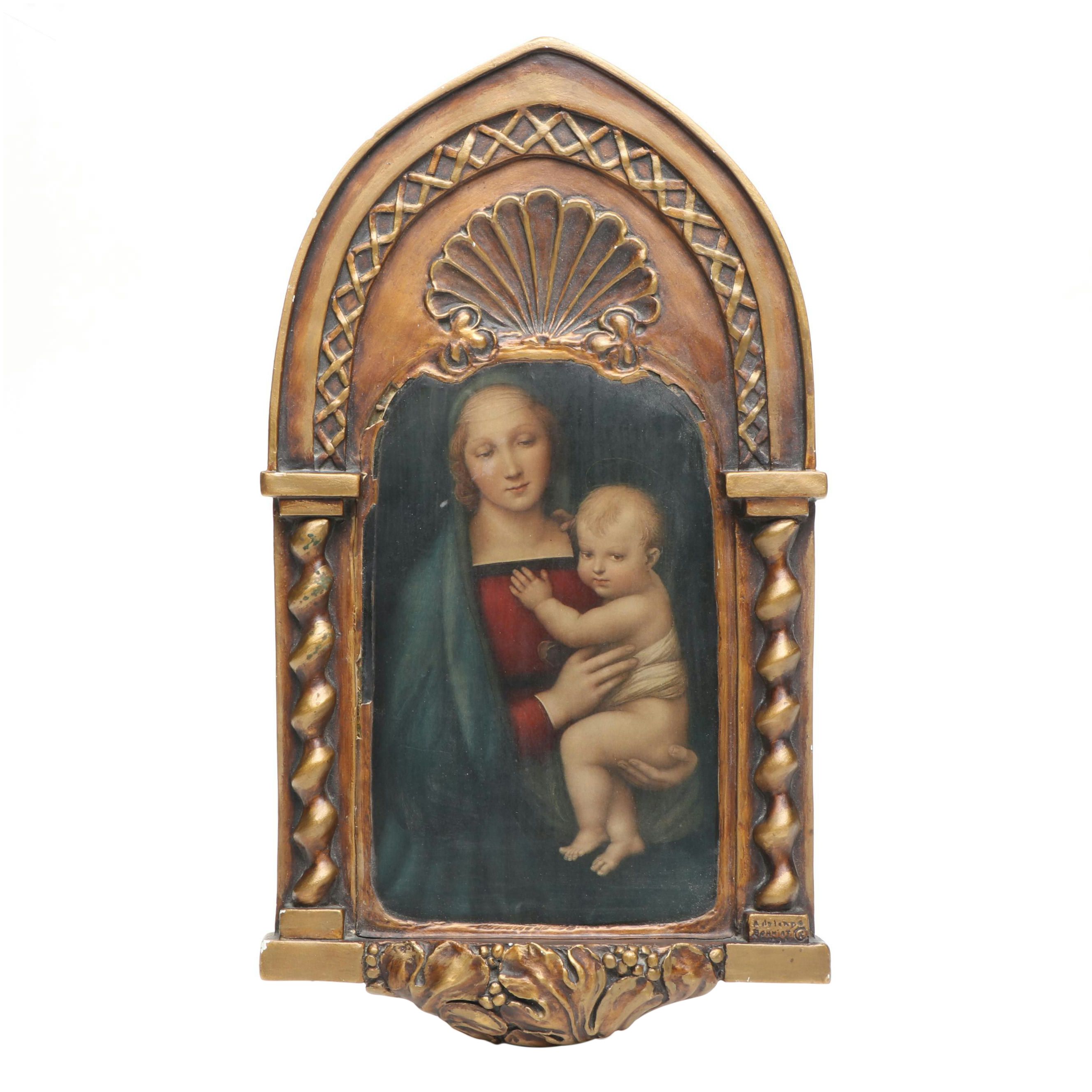 Florentine Wall Icon After Raphael's "Madonna del Granduca"