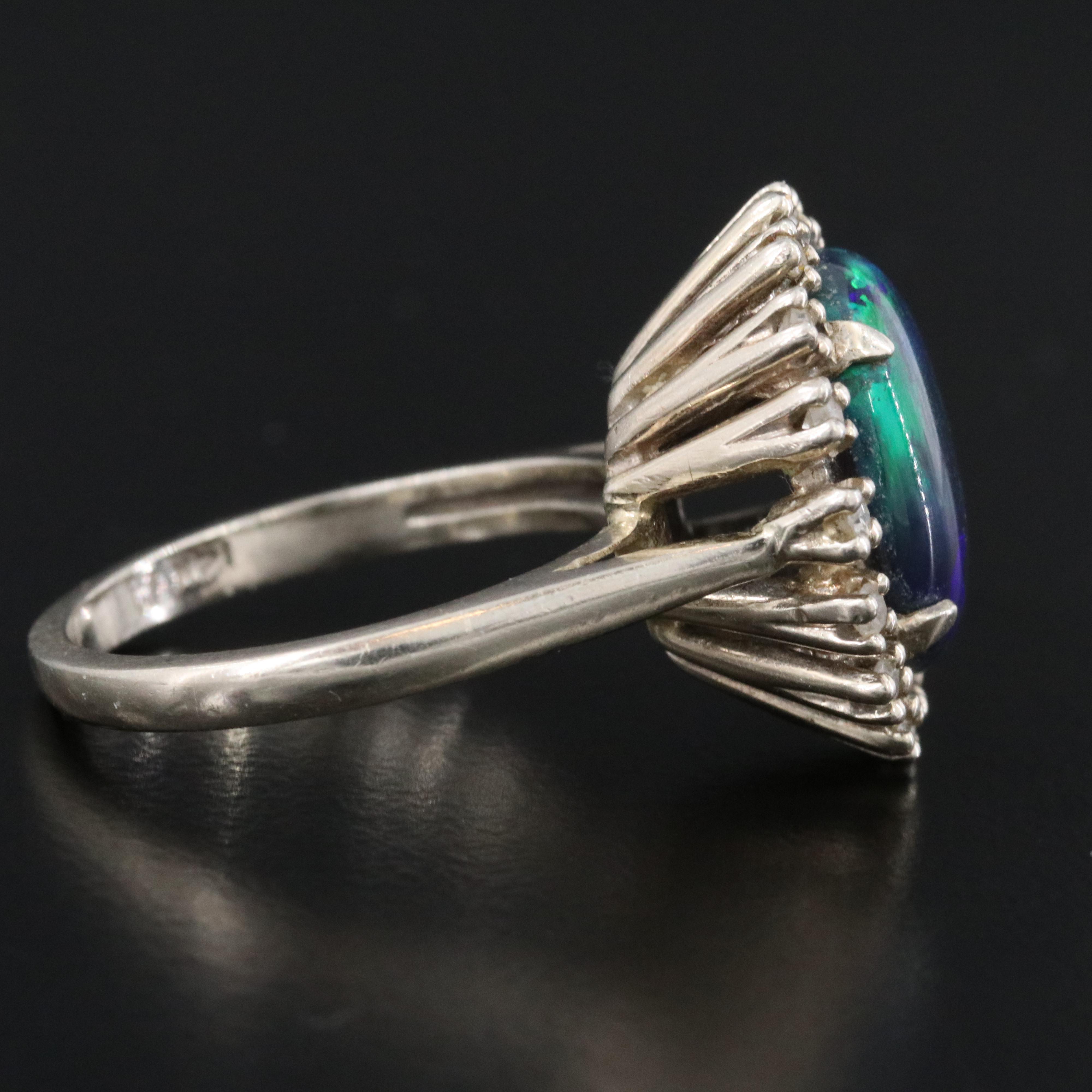 14K Opal and Diamond Ring