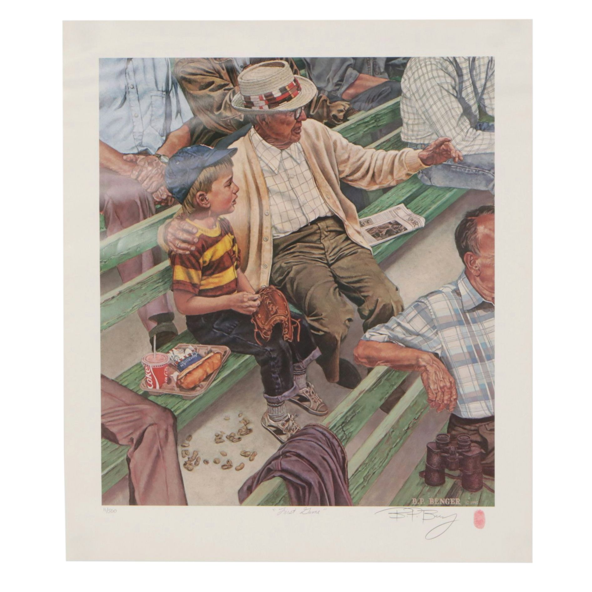 Brent P. Benger "First Game" Offset Lithograph, 1991
