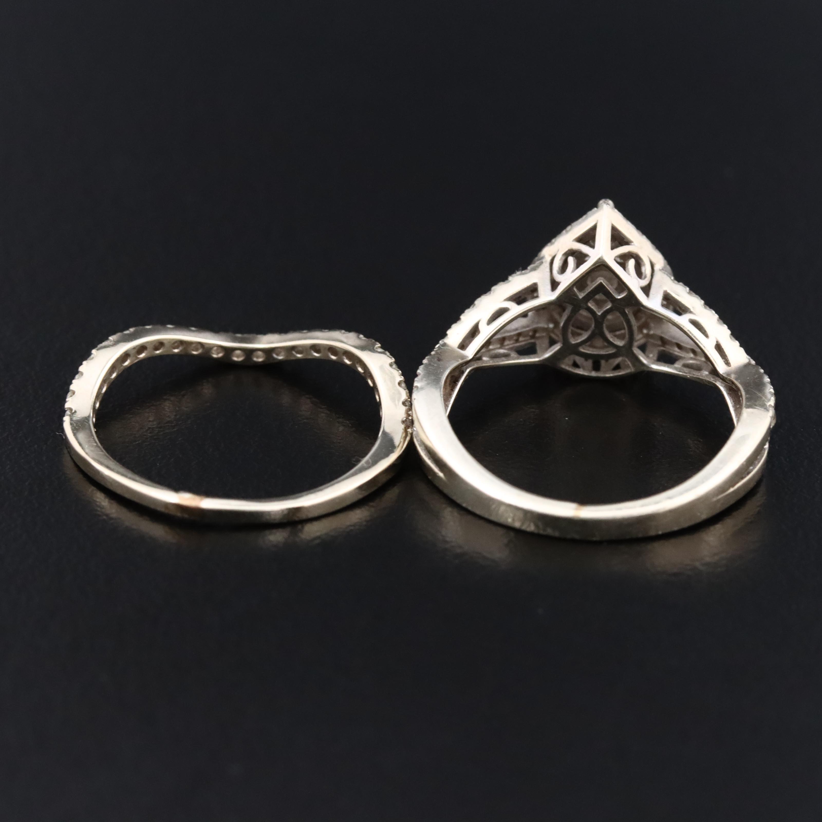 14K 0.70 CTW Diamond Ring Set