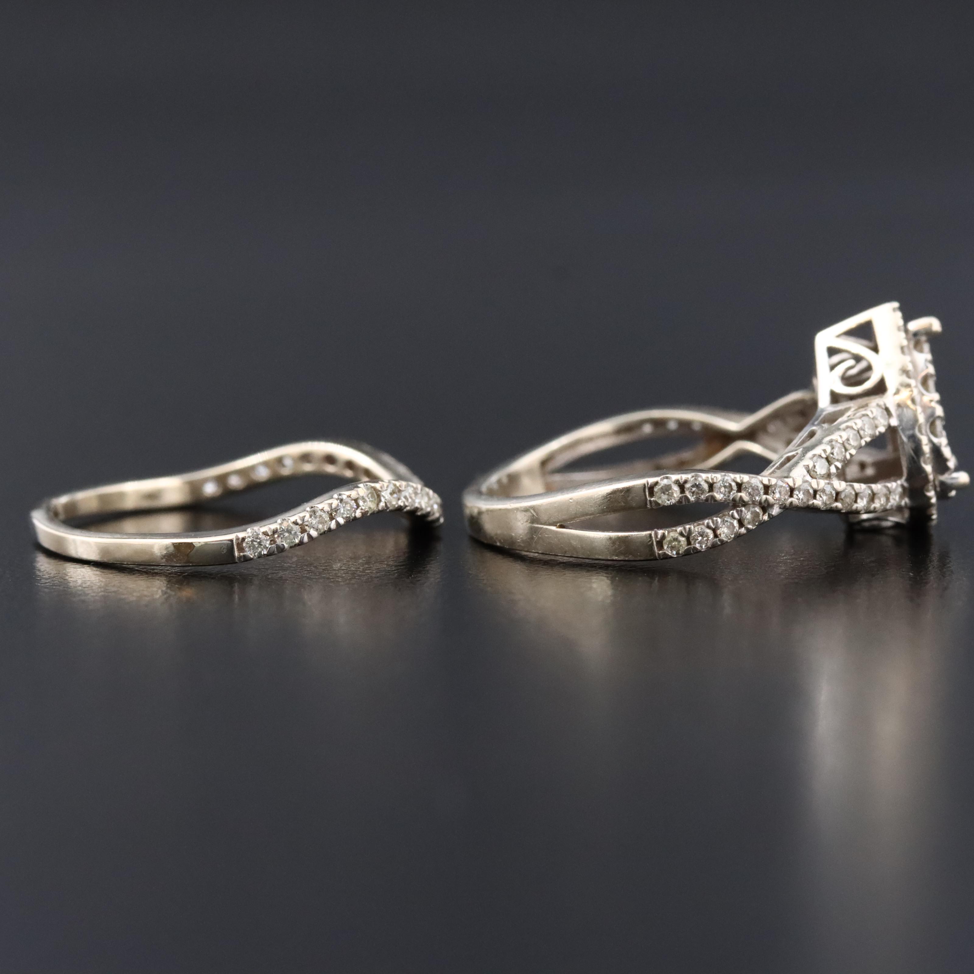 14K 0.70 CTW Diamond Ring Set