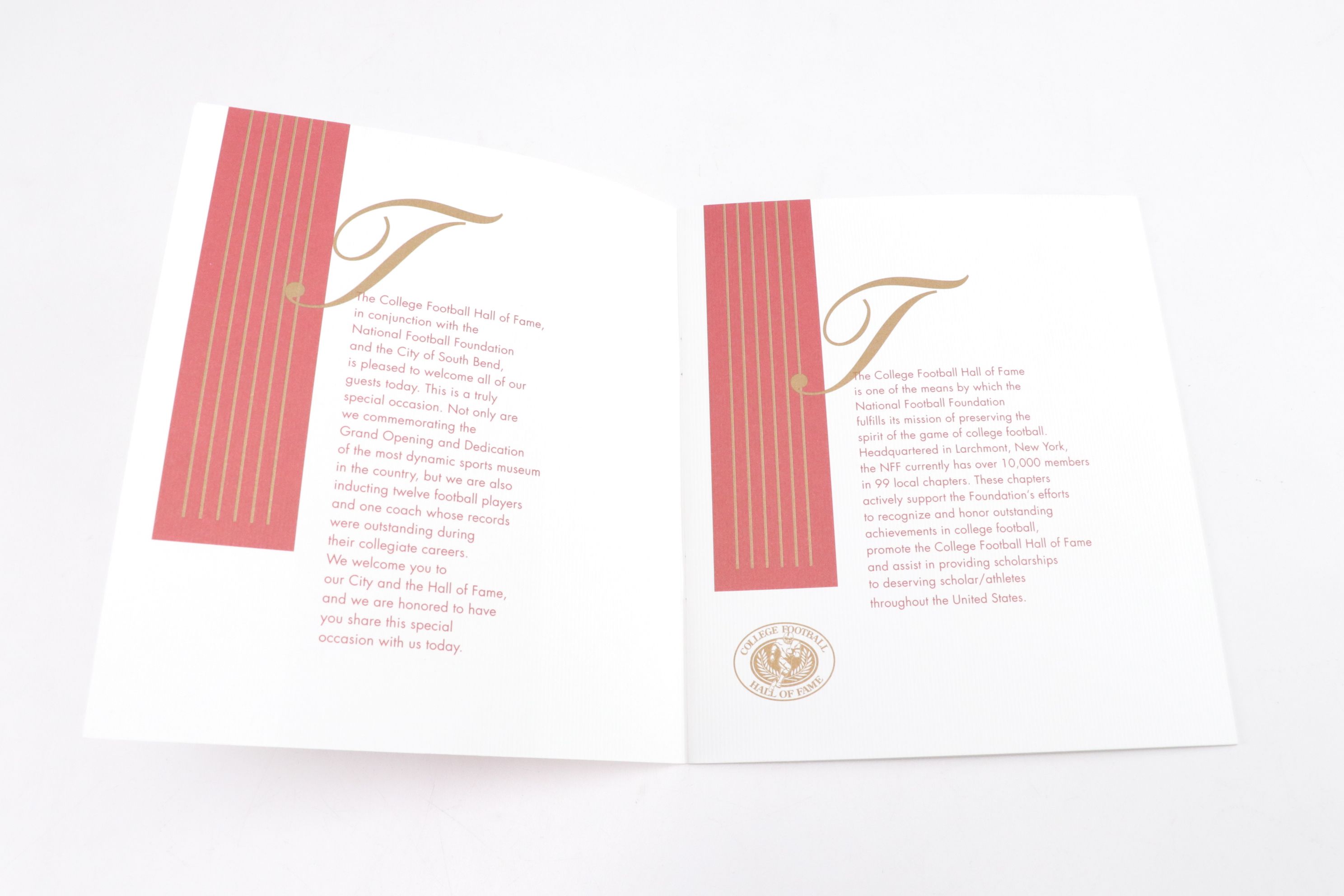 College Football Hall of Fame Grand Opening Programs & Coins