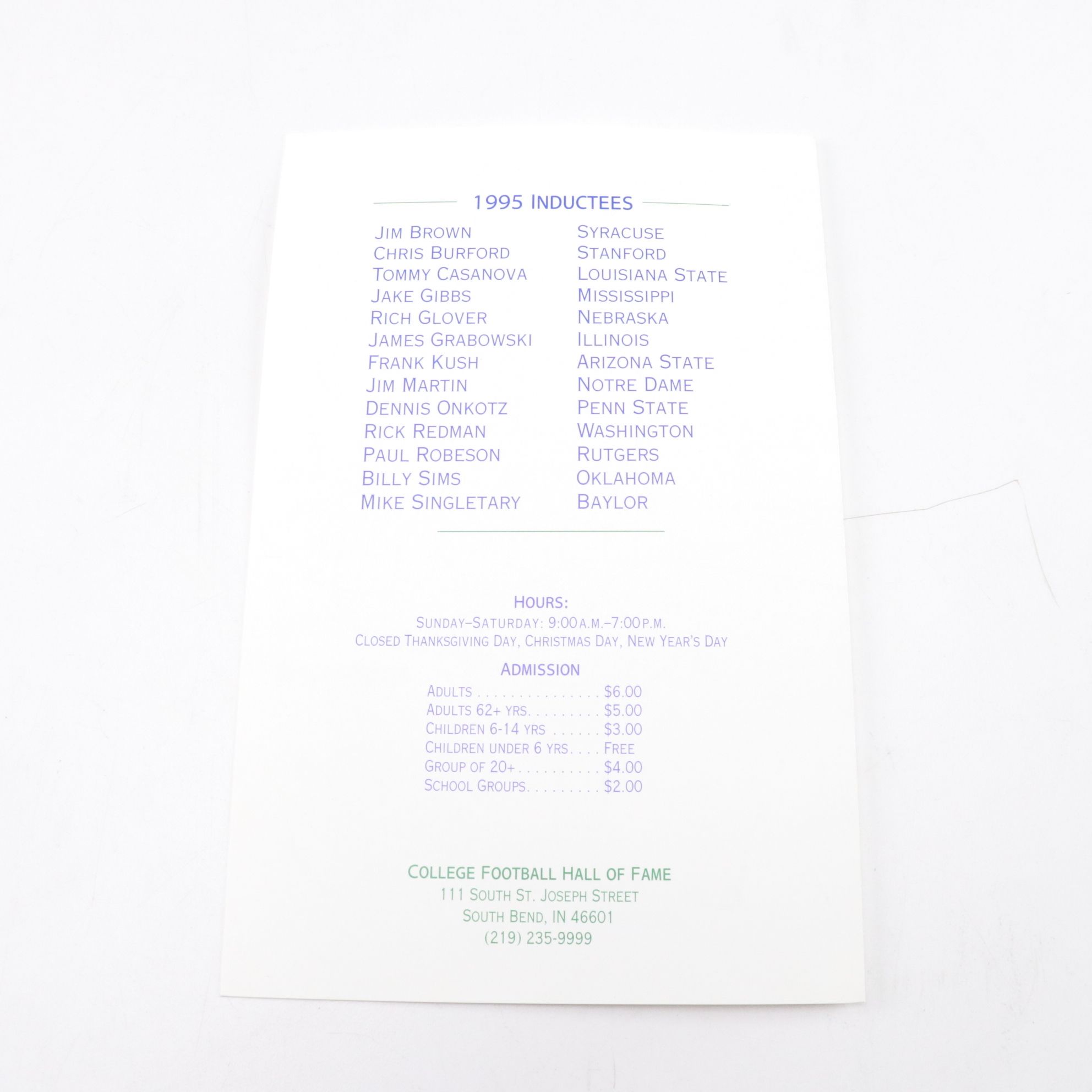 College Football Hall of Fame Grand Opening Programs & Coins