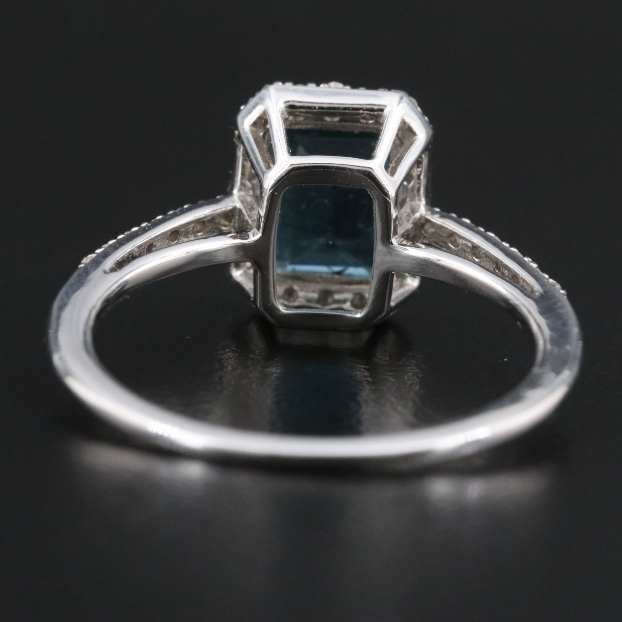 14K London Blue Topaz and Diamond Ring