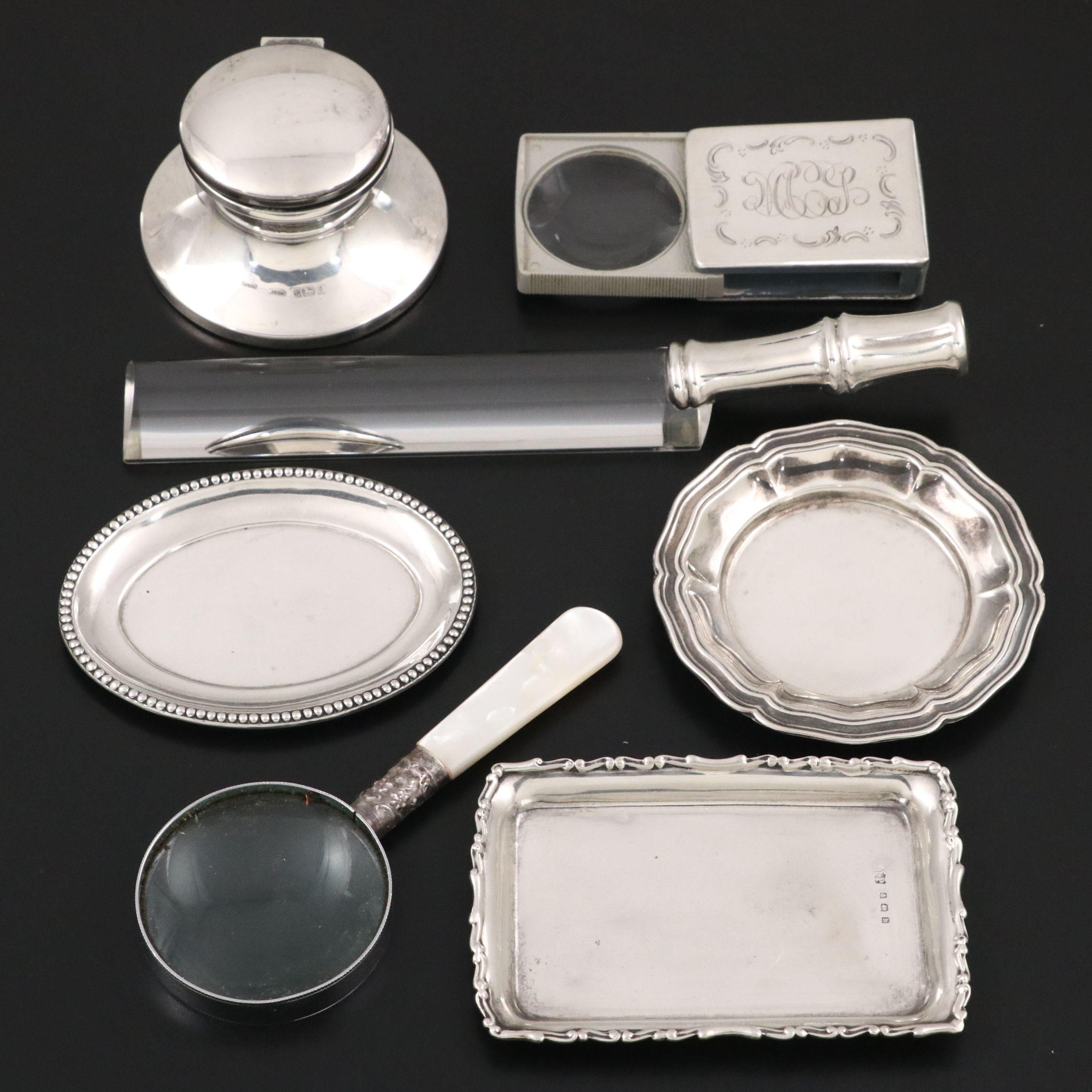 Tiffany & Co. Sterling Magnifying Glass and More Sterling Desk Accessories