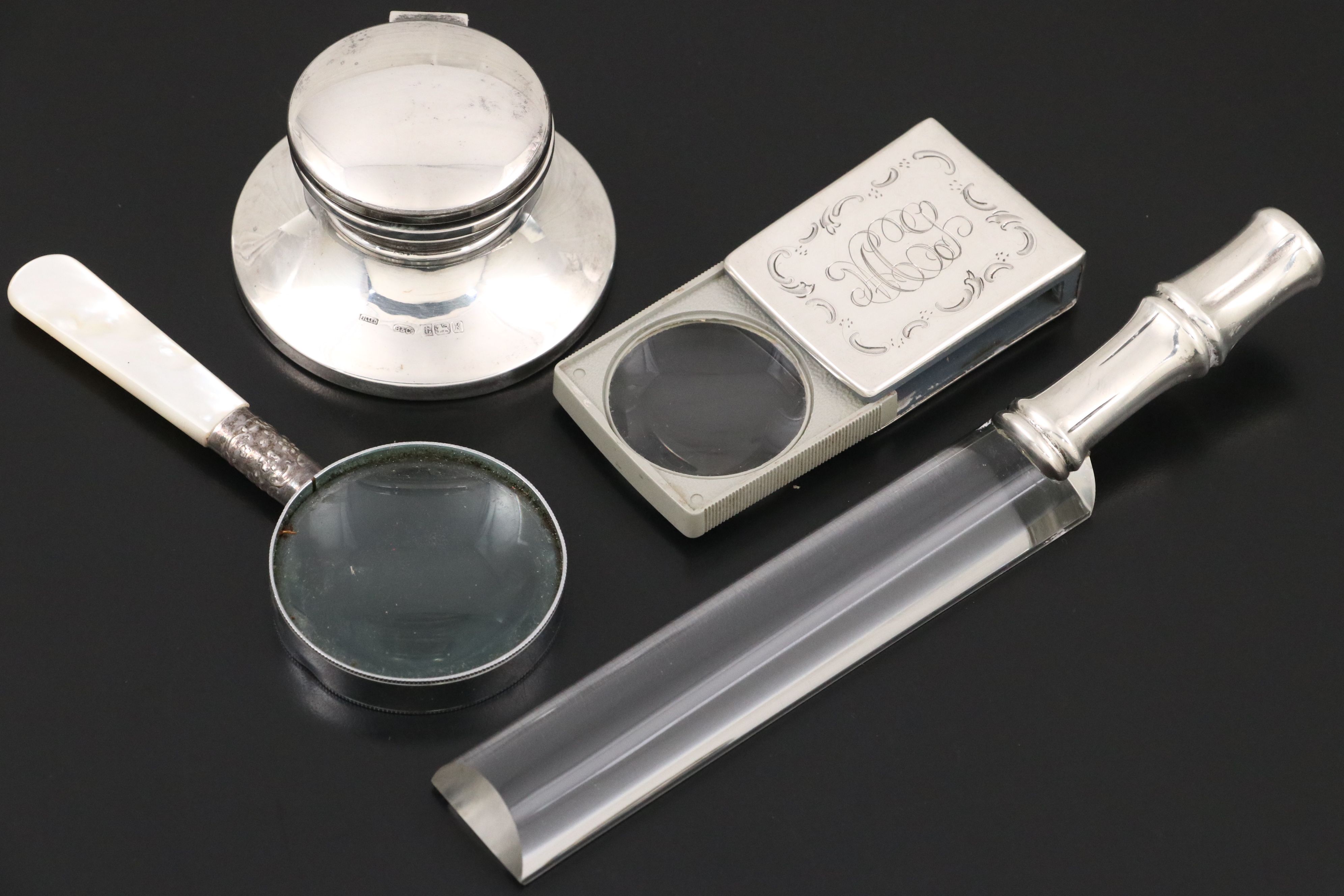 Tiffany & Co. Sterling Magnifying Glass and More Sterling Desk Accessories