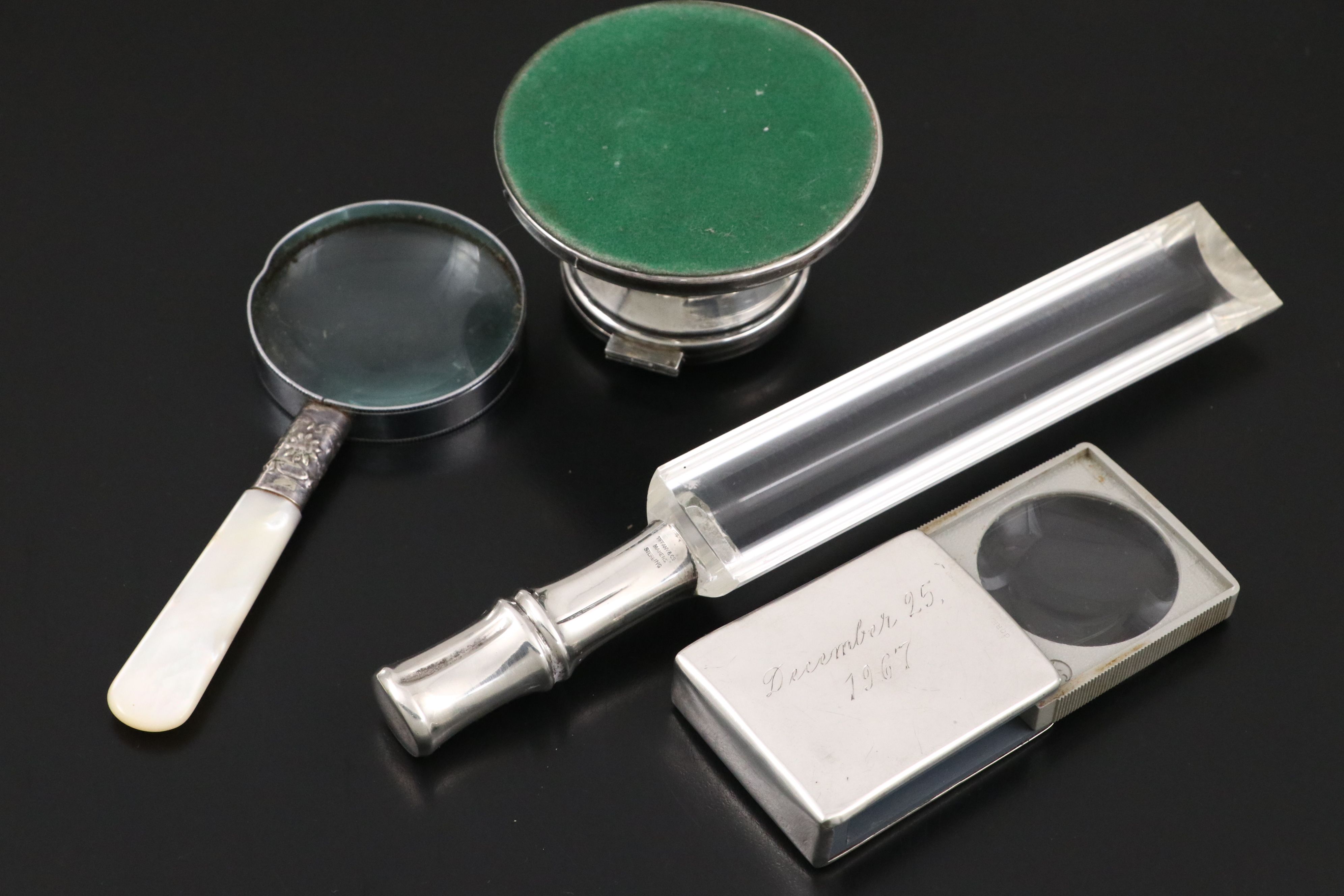 Tiffany & Co. Sterling Magnifying Glass and More Sterling Desk Accessories