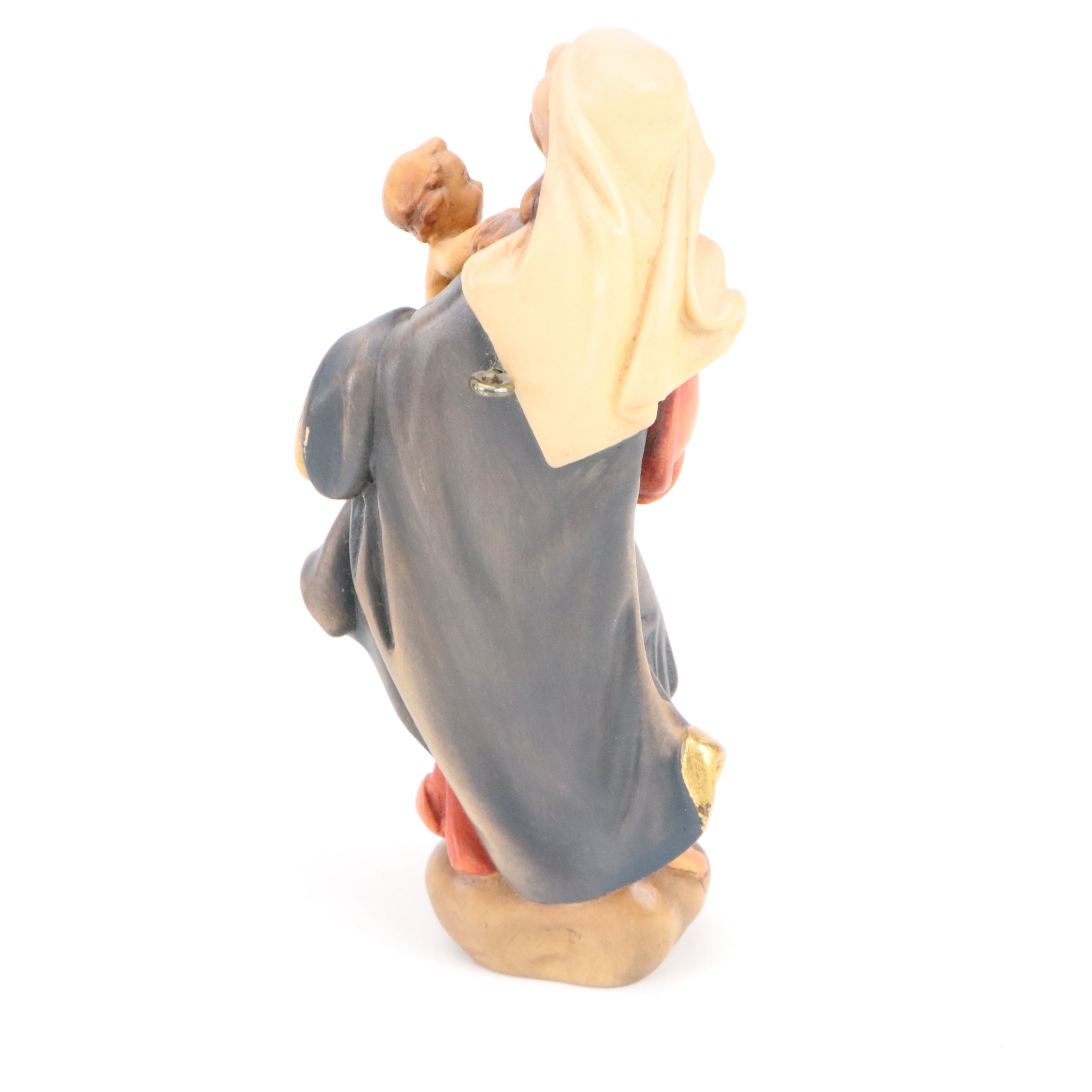 German and Italian Carved Wood Angels with Mary and Child and Woman with Amphora