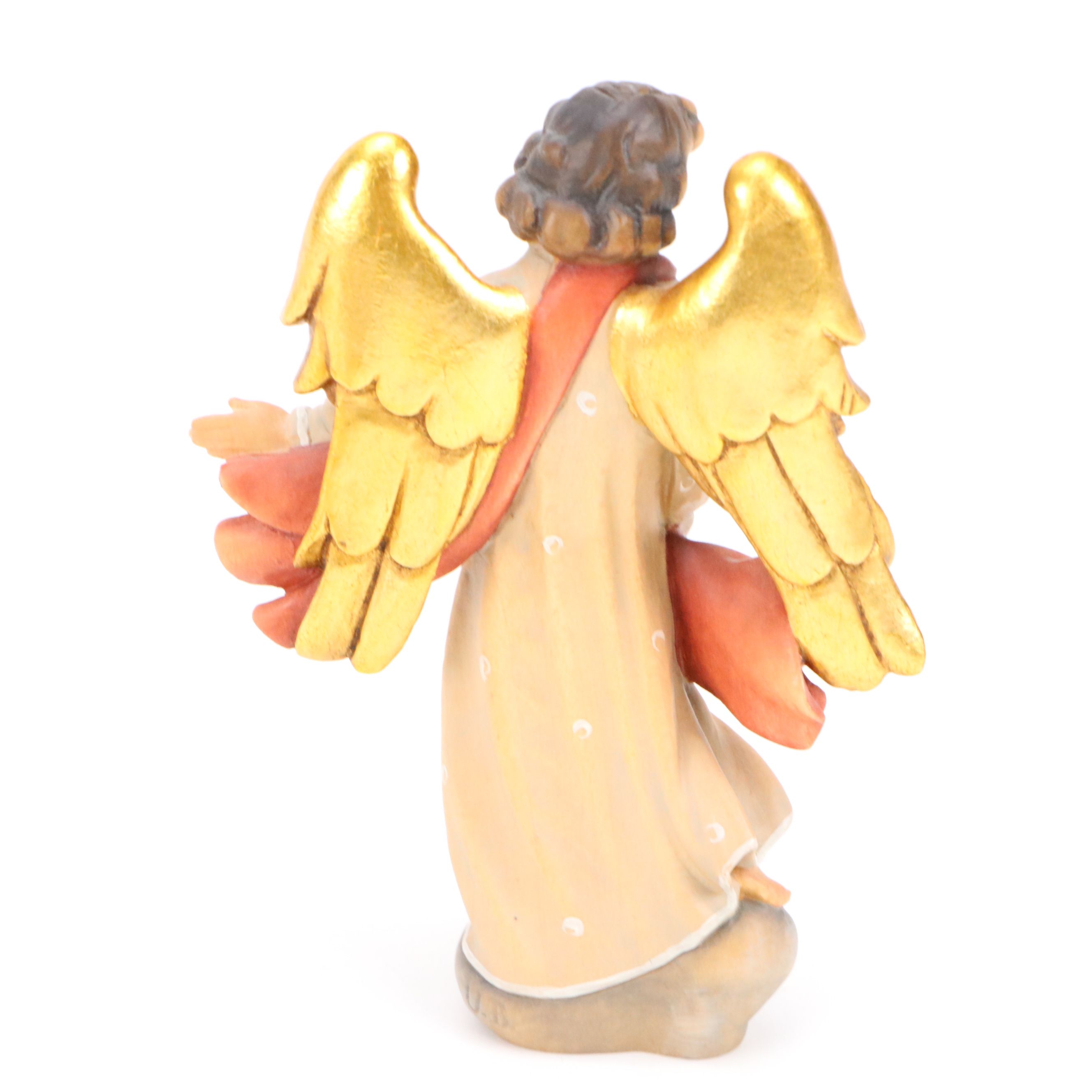 German and Italian Carved Wood Angels with Mary and Child and Woman with Amphora