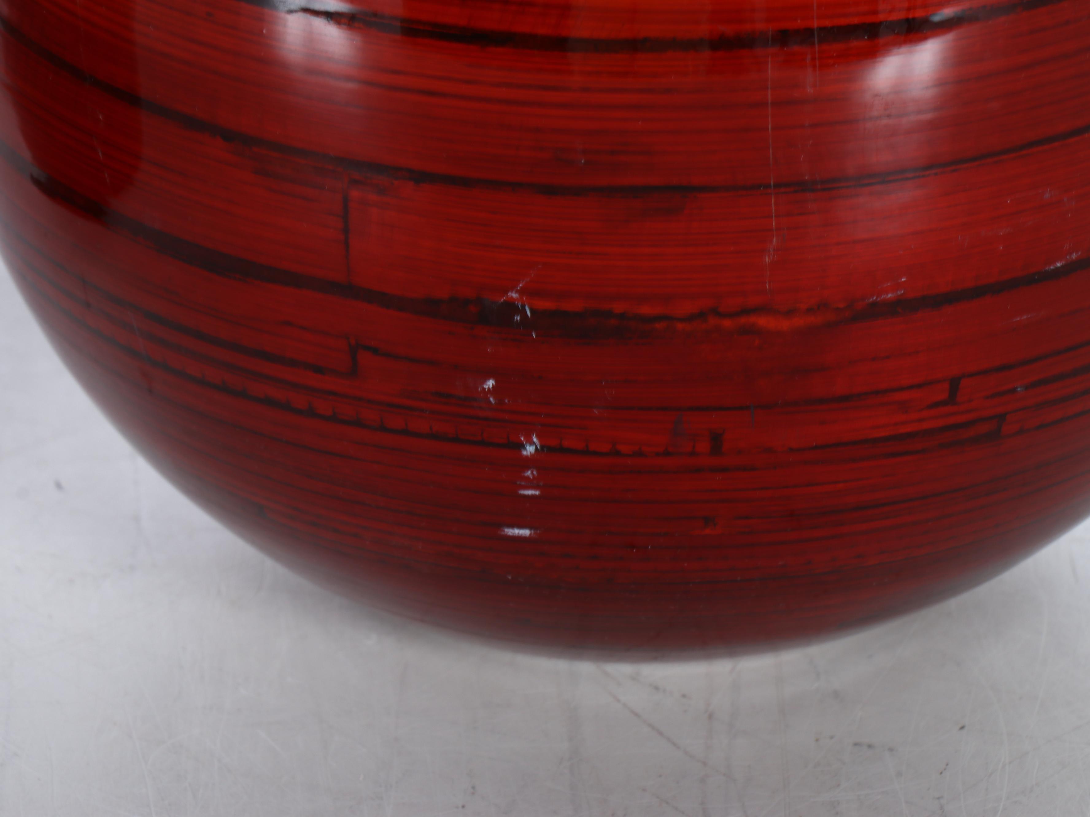 Artificial Berry Plant with Red Bamboo Floor Vases