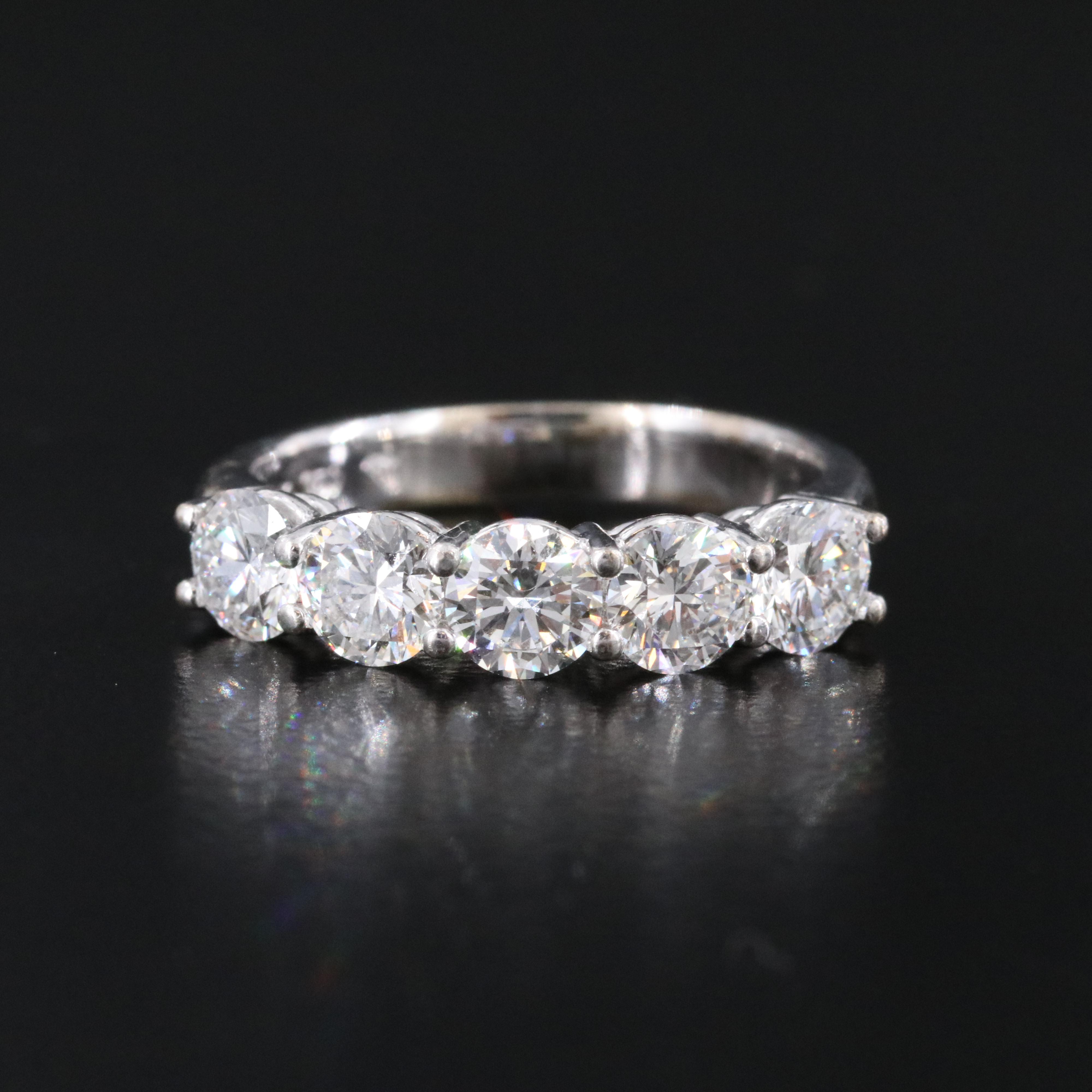 18K 1.50 CTW Diamond Ring with Online GIA Reports