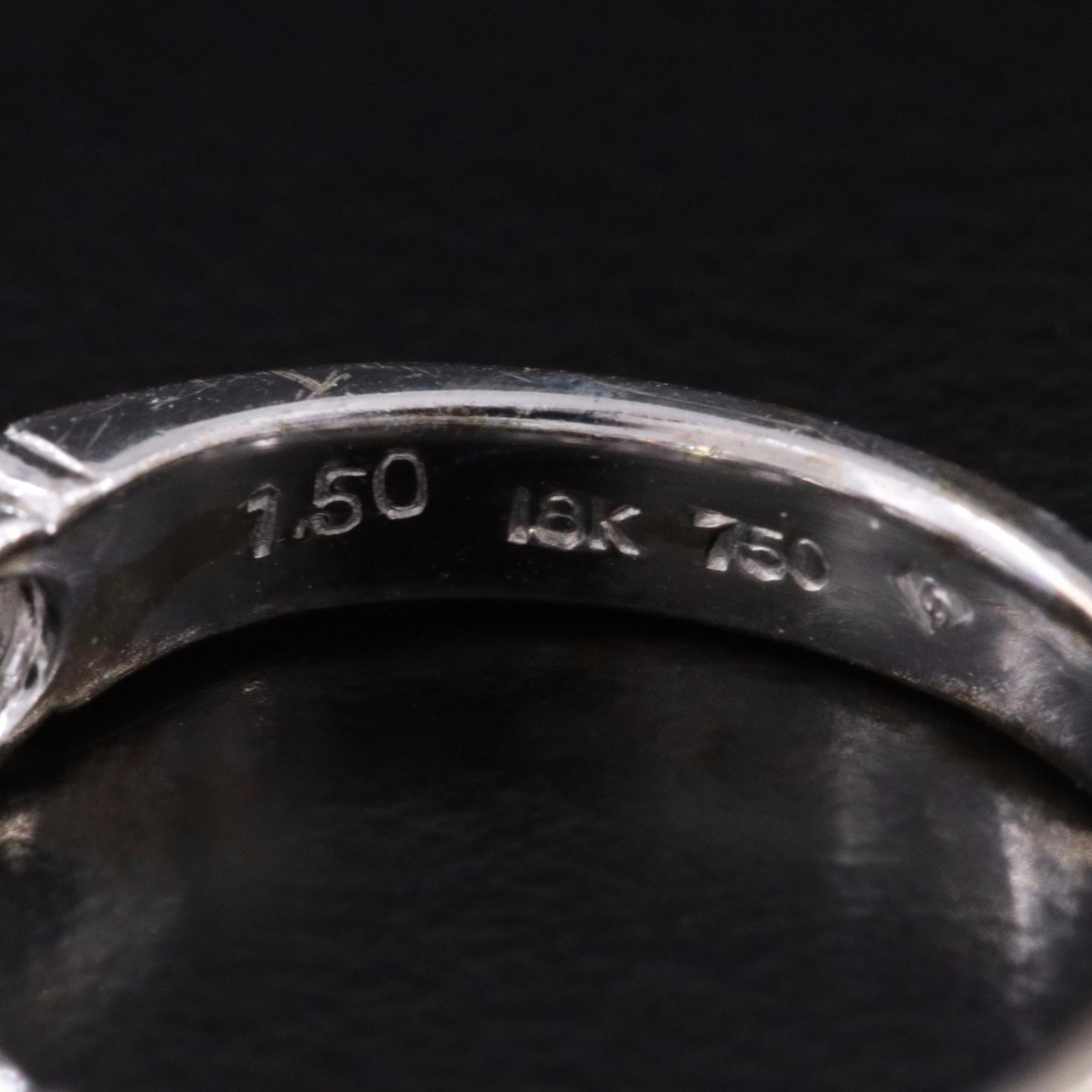 18K 1.50 CTW Diamond Ring with Online GIA Reports