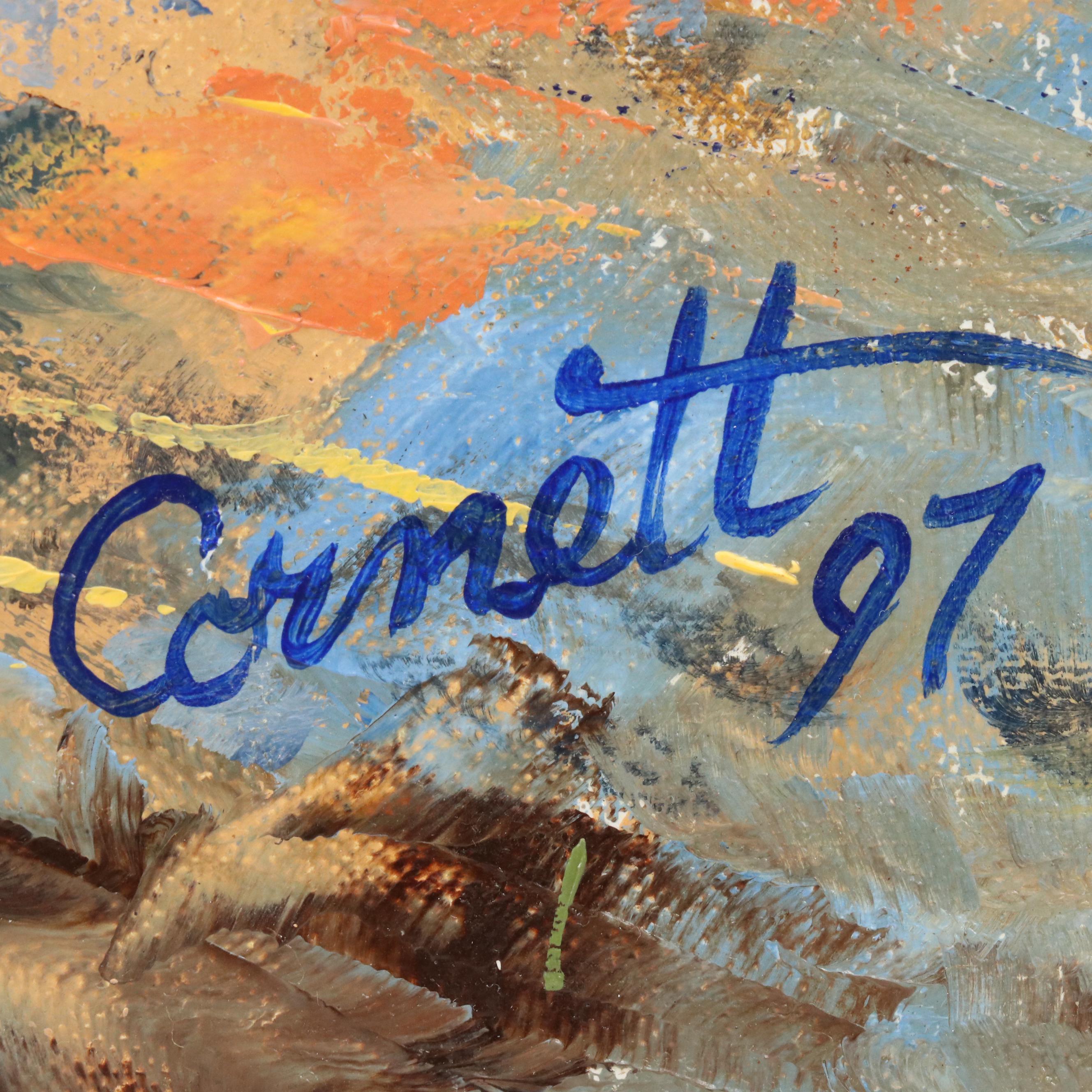 Al Cornett Forestscape Impasto Oil Painting of Fallen Tree, 1997