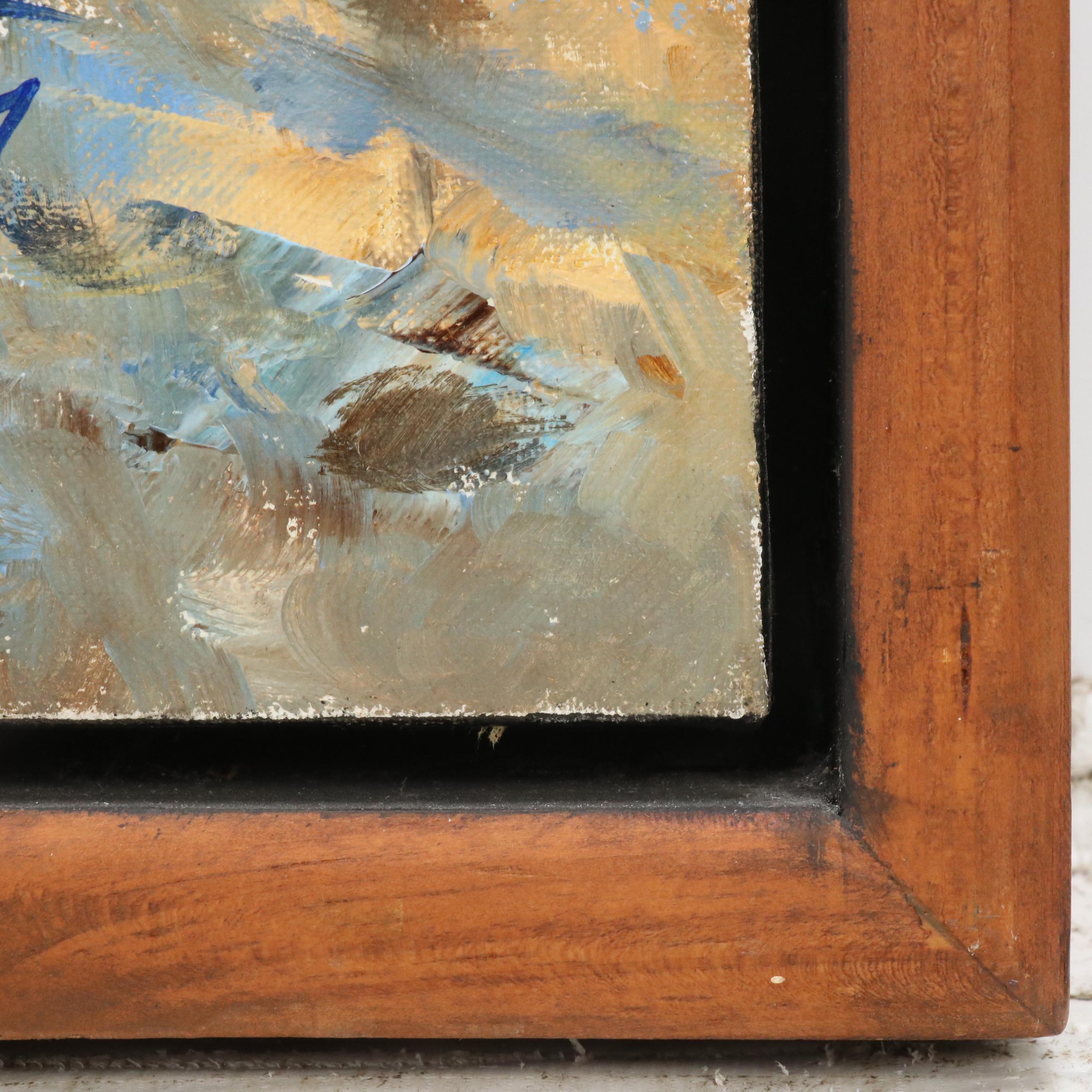 Al Cornett Forestscape Impasto Oil Painting of Fallen Tree, 1997