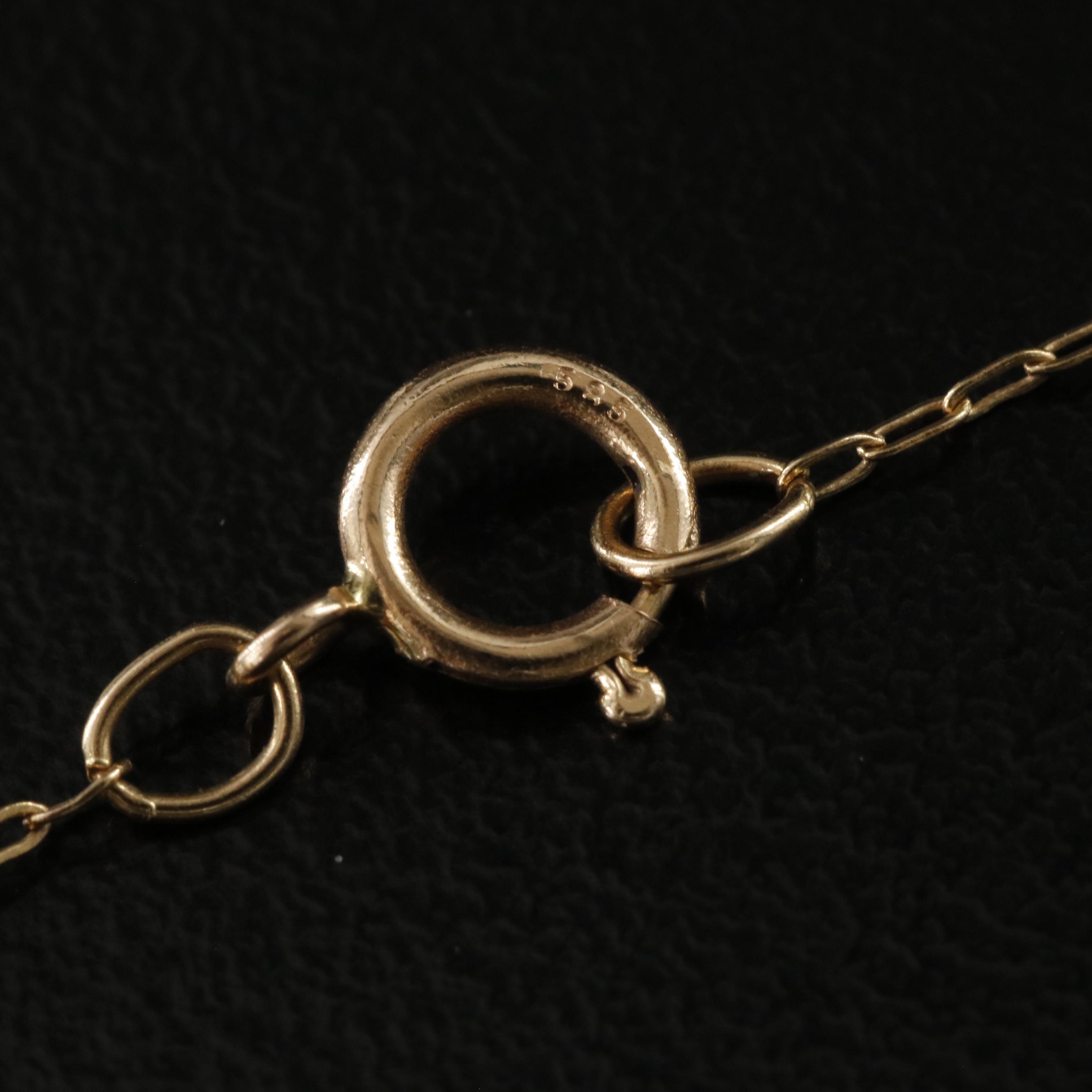 Vintage 14K Graduated Bead Necklace