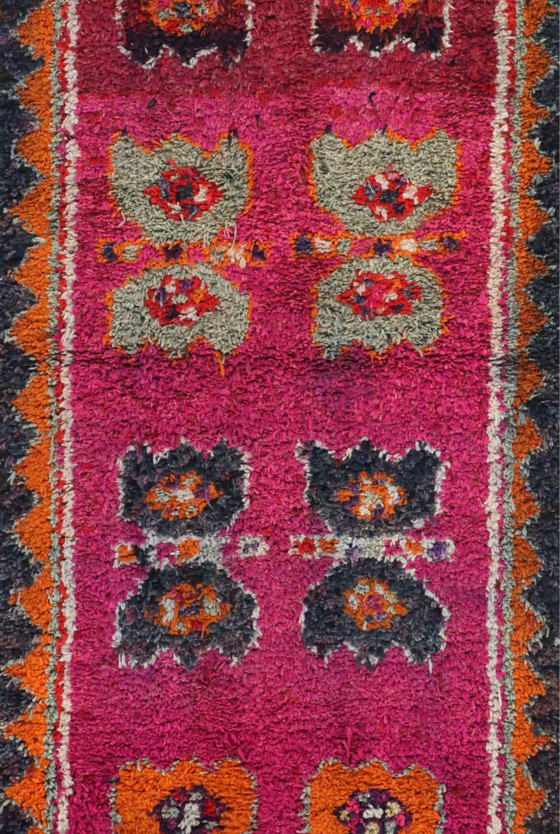 3'6 x 12'6 Hand-Knotted Moroccan Berber Long Rug