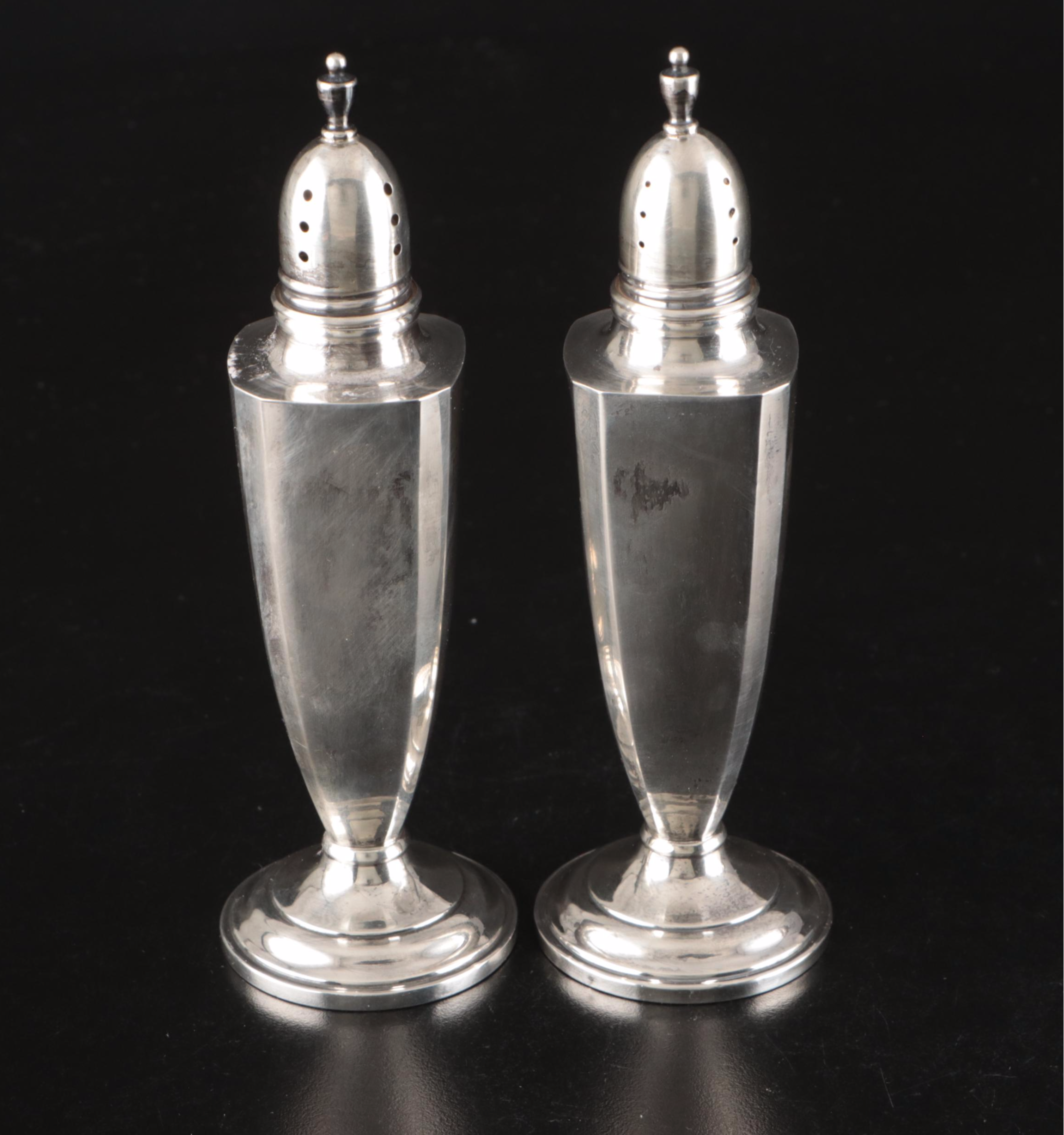 Bracher & Sydenham English Sterling Muffineer with Other Table Accessories