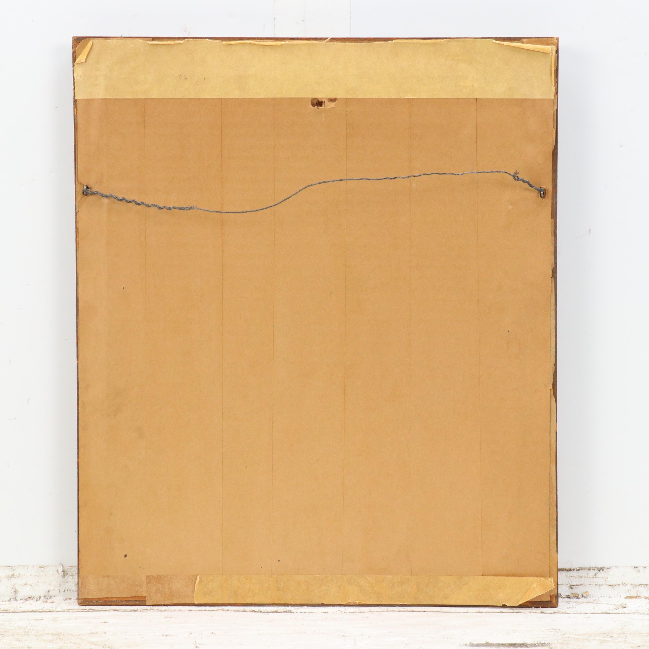 Chinese Offset Lithograph of Elder with Porcelain Dragon Bowl, Mid-20th C.