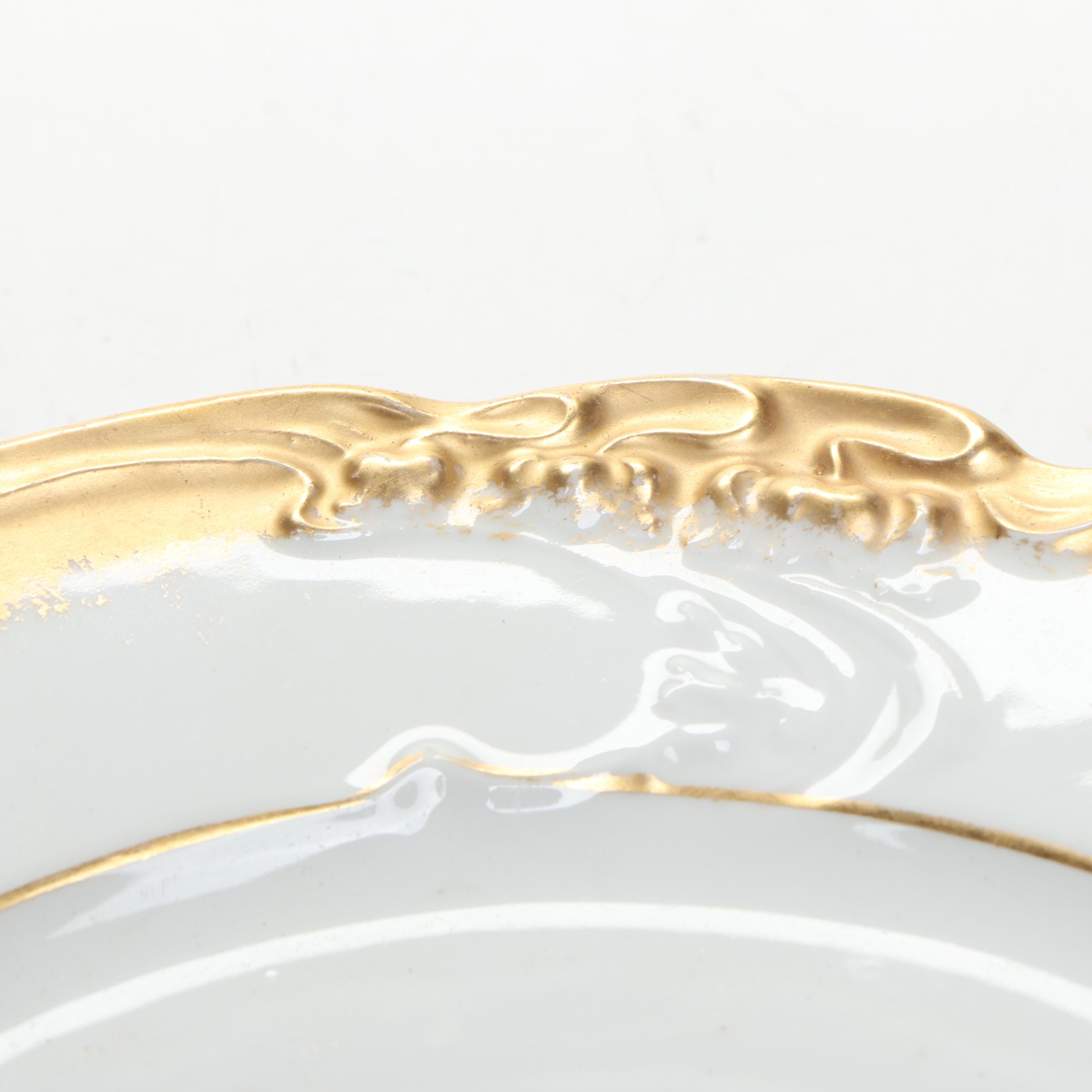 Haviland and Jean Pouyat Gilt Porcelain Plates
