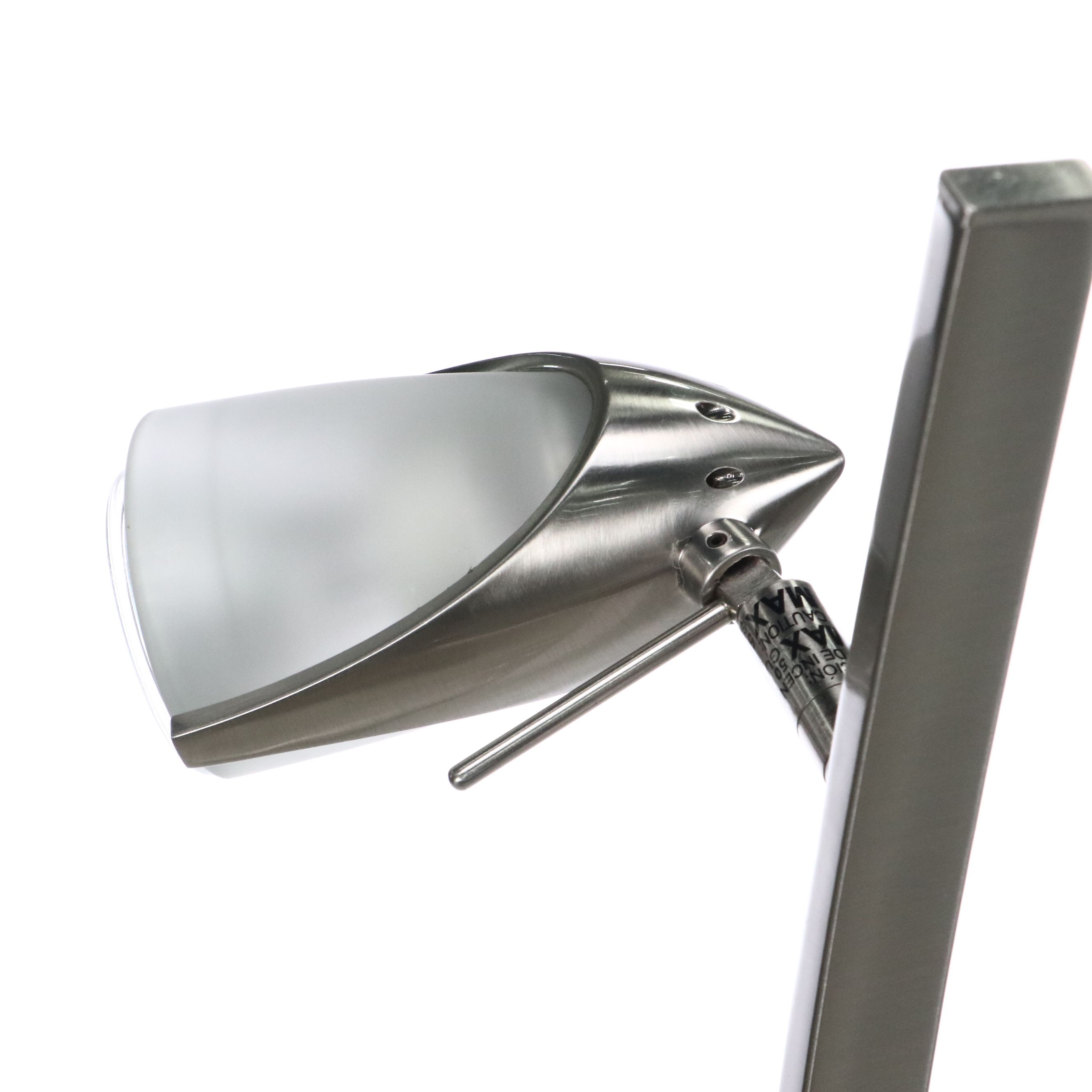 Polished Steel Finish Floor Lamp with Two Bullet Head Shades