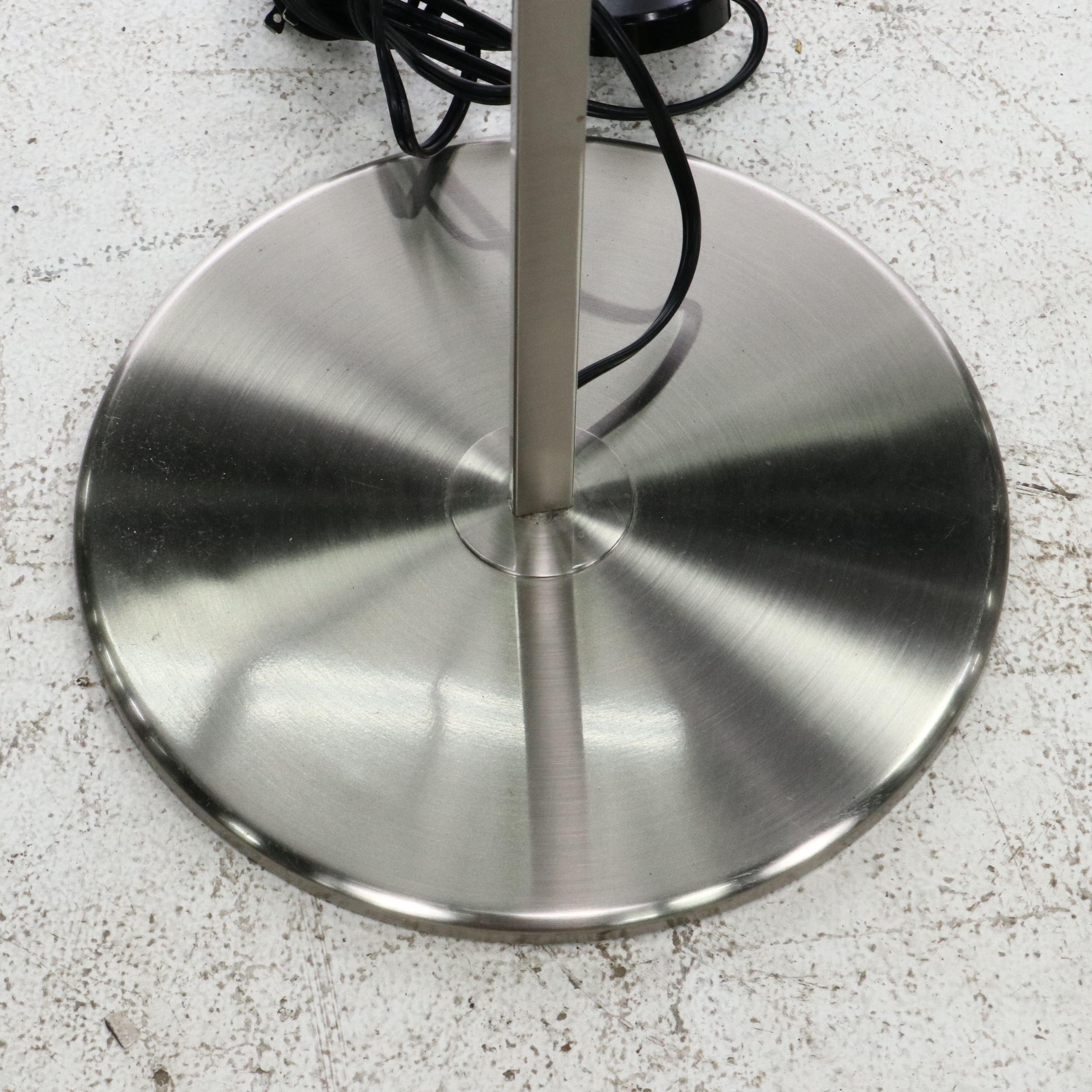 Polished Steel Finish Floor Lamp with Two Bullet Head Shades