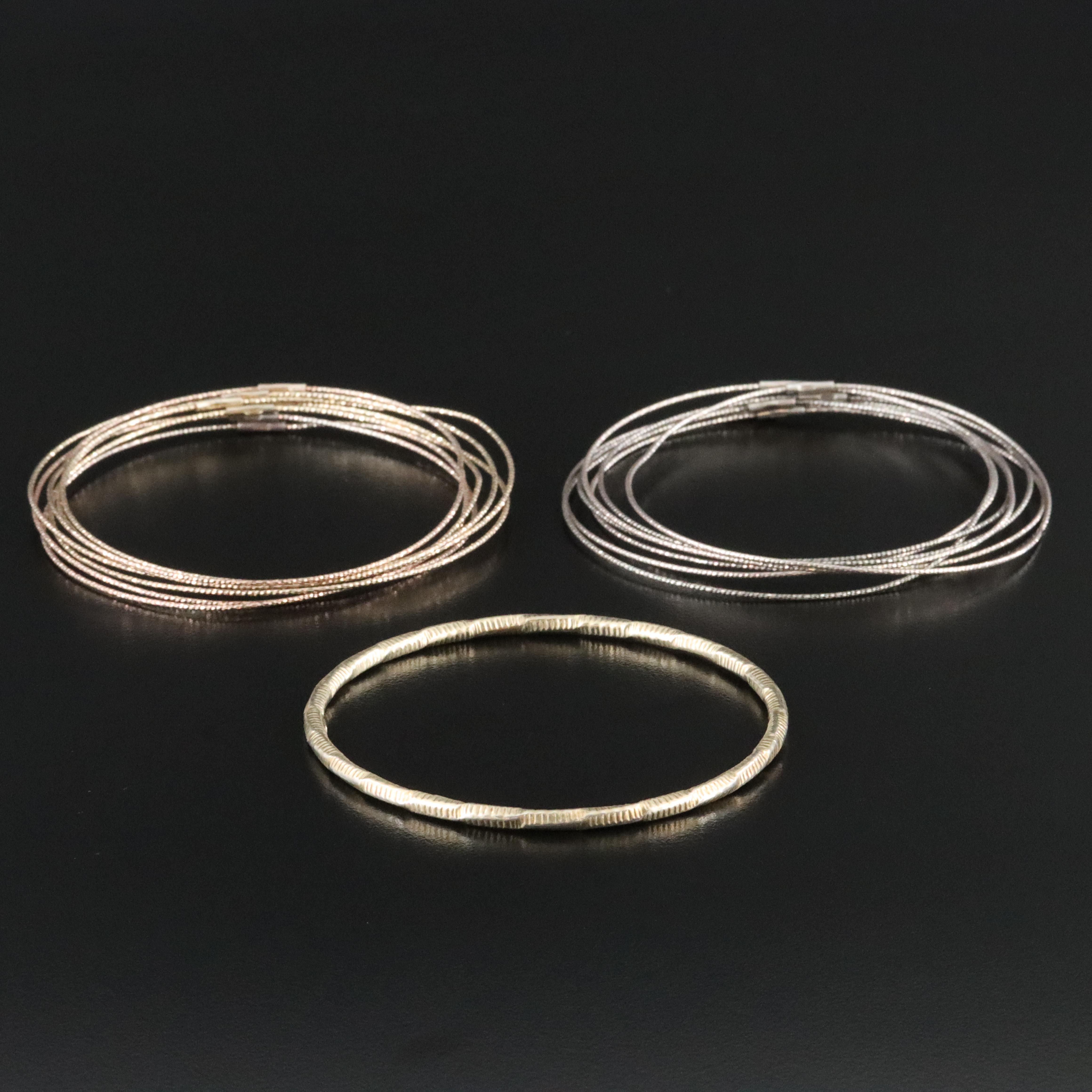 Sterling Bangles Including Veronese