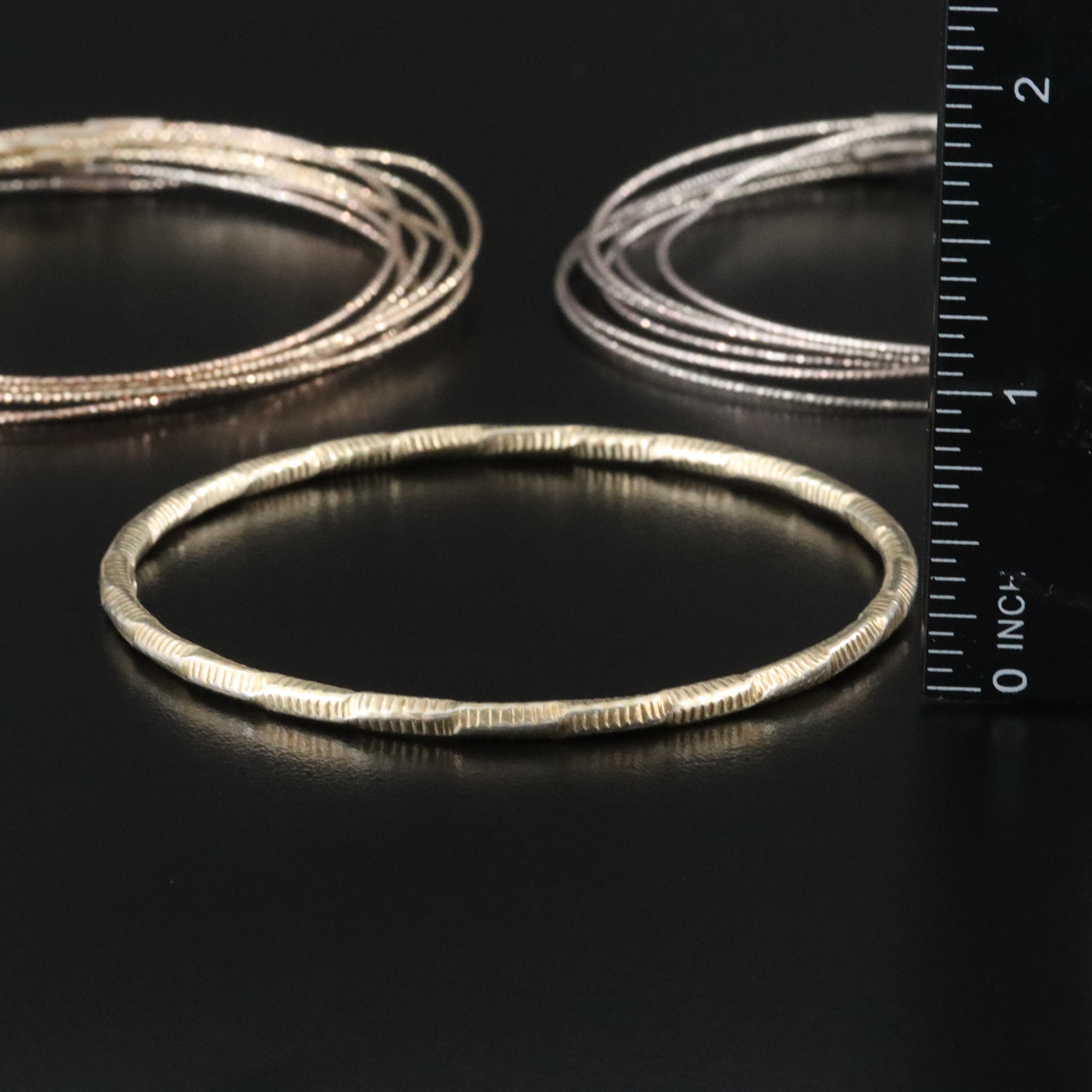 Sterling Bangles Including Veronese