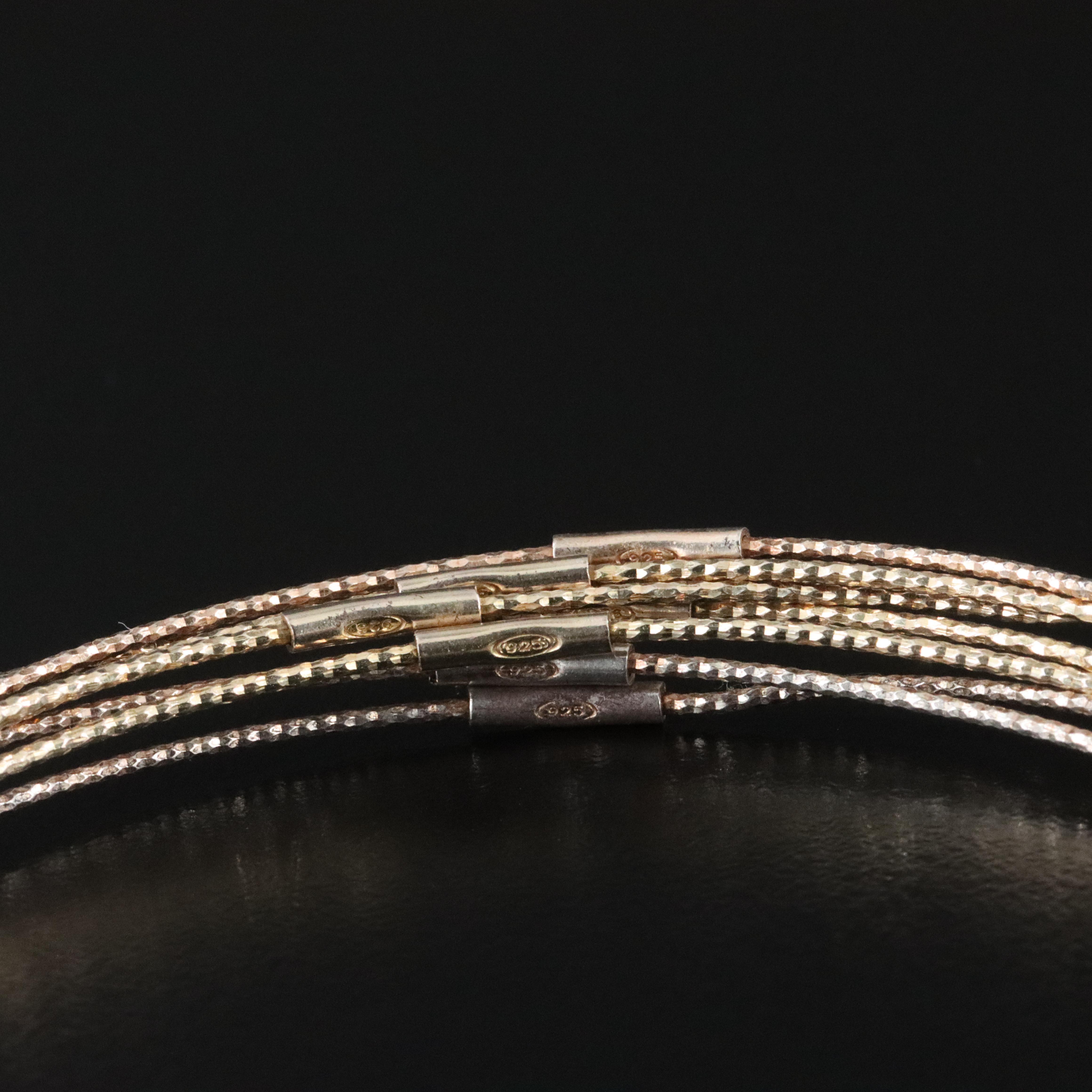 Sterling Bangles Including Veronese