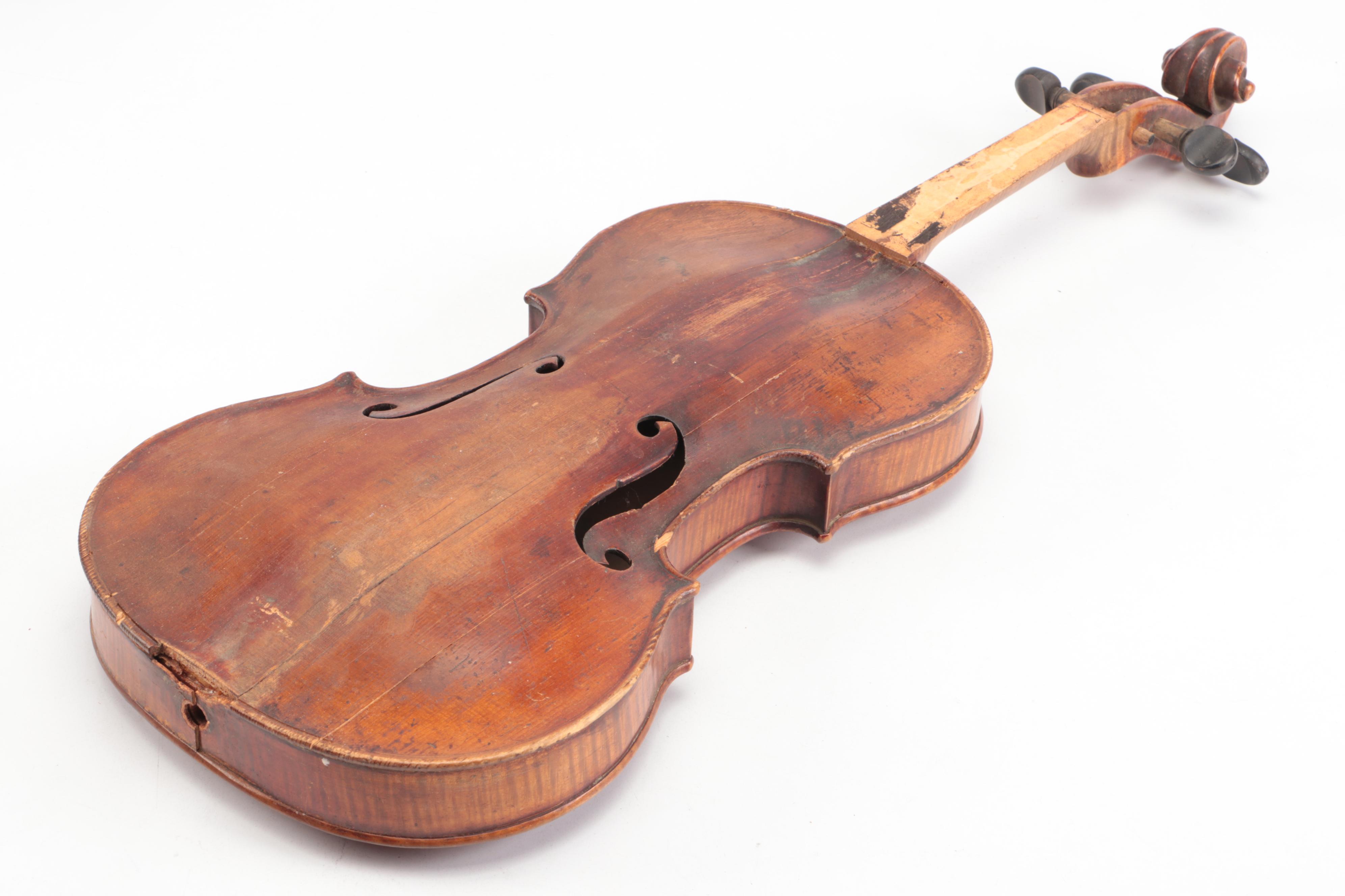 Guarnerius Copy & Stainer Copy Spruce Top Curly Maple Violins with Coffin Cases