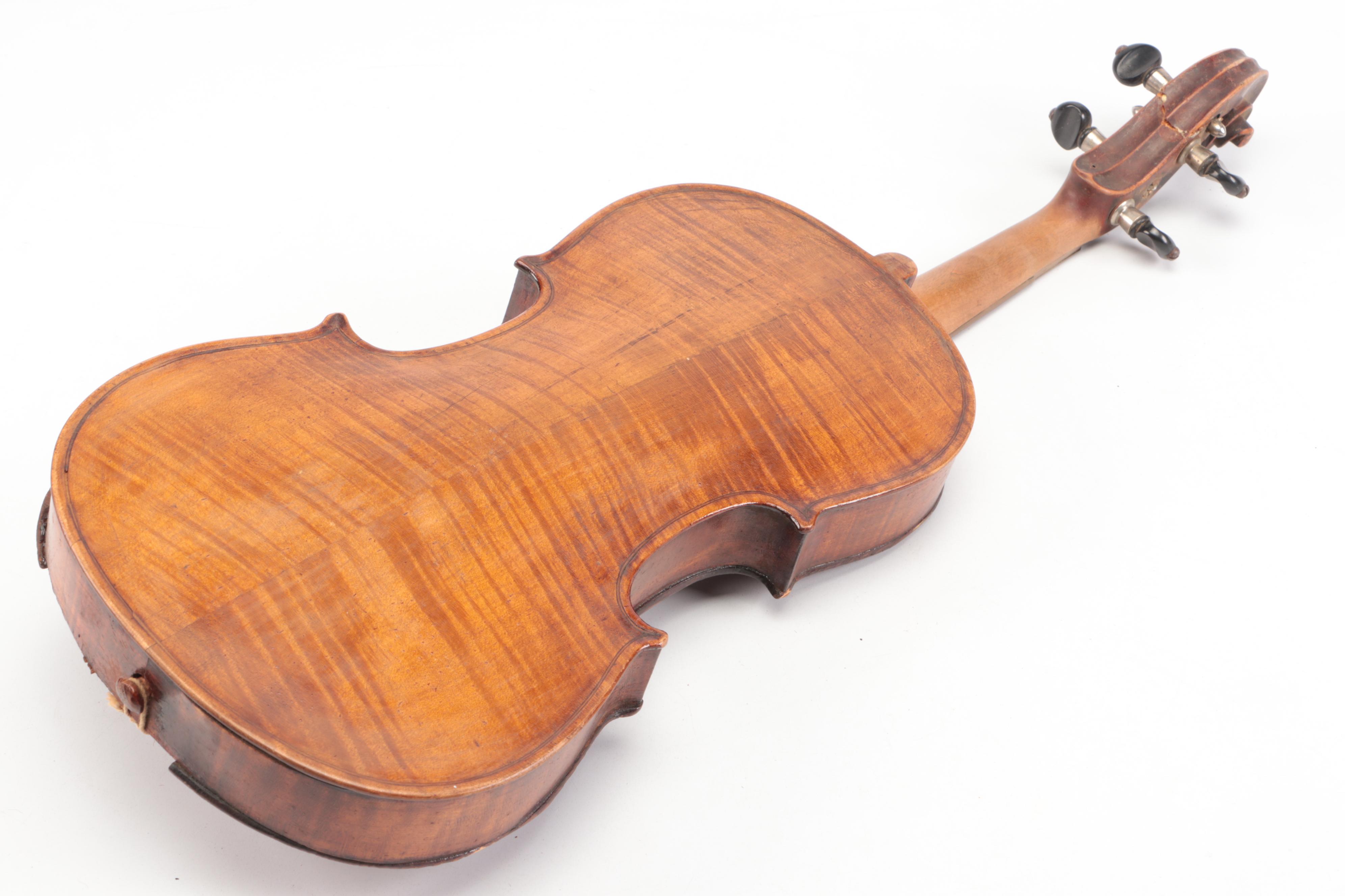 Guarnerius Copy & Stainer Copy Spruce Top Curly Maple Violins with Coffin Cases