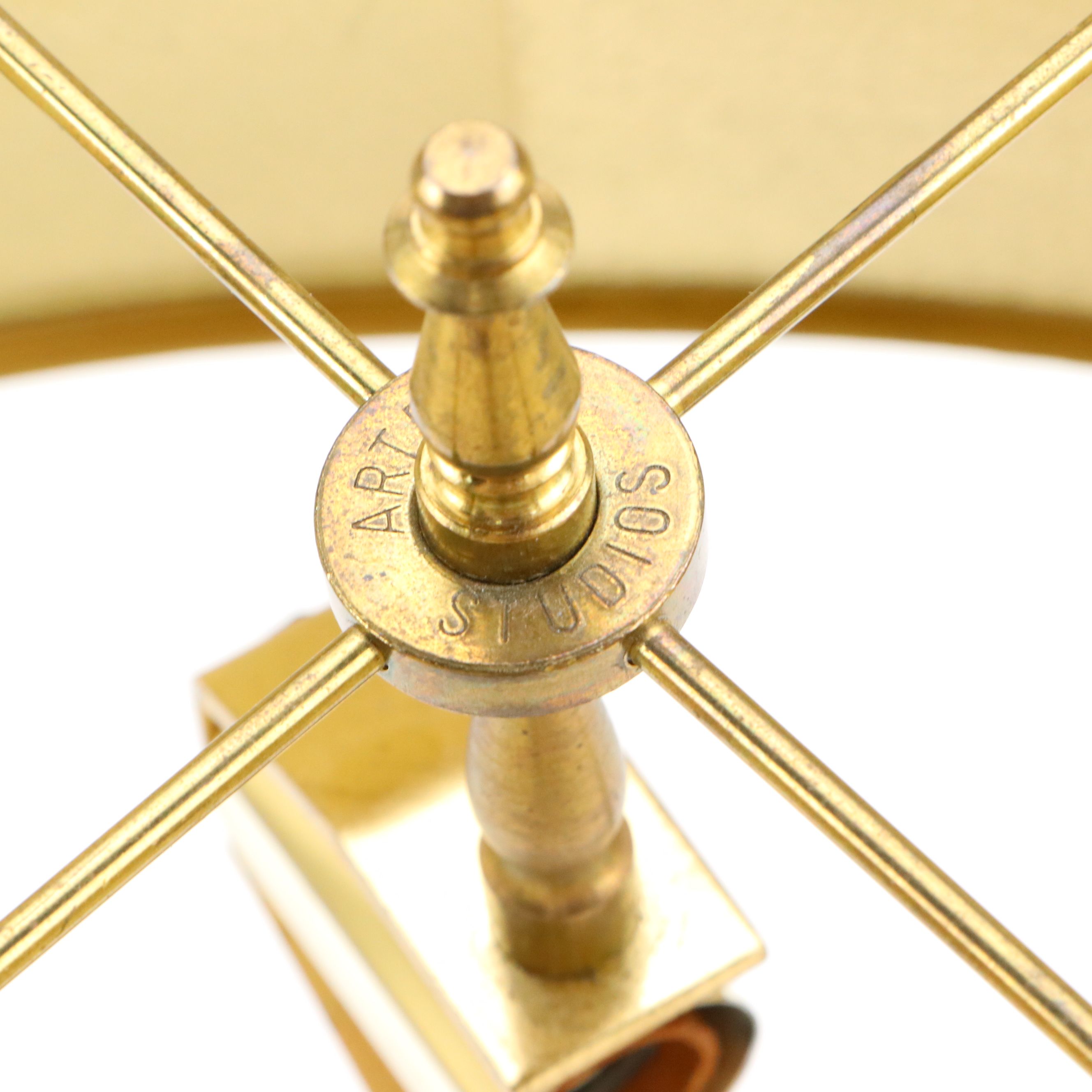 Staffordshire Troubadours and Dog  Faux Clock Converted to Table Lamp