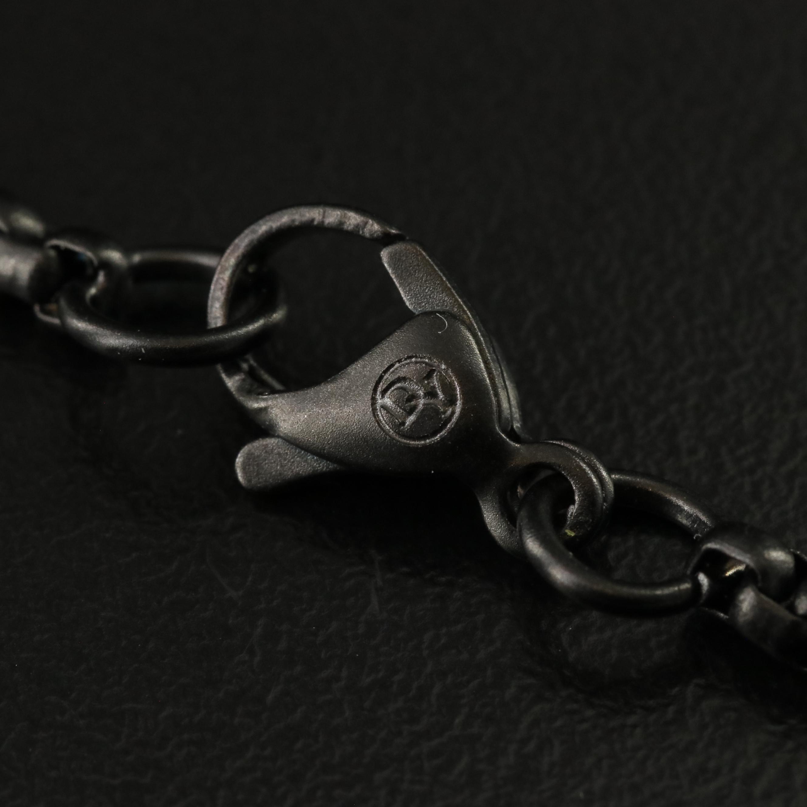 David Yurman Sterling Fancy Diamond Cross Pendant and Stainless Steel Chain