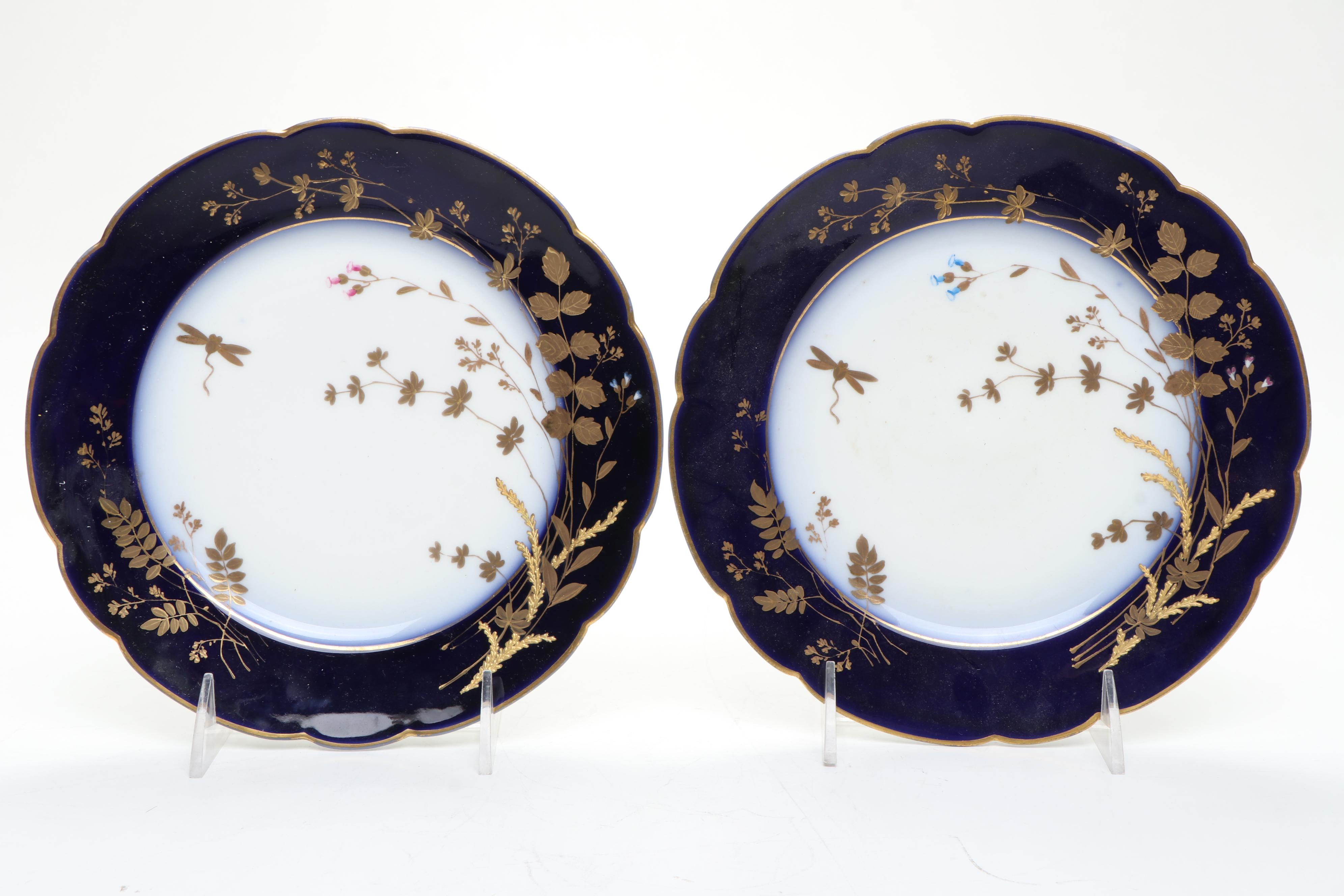 Haviland and Jean Pouyat Gilt Porcelain Plates