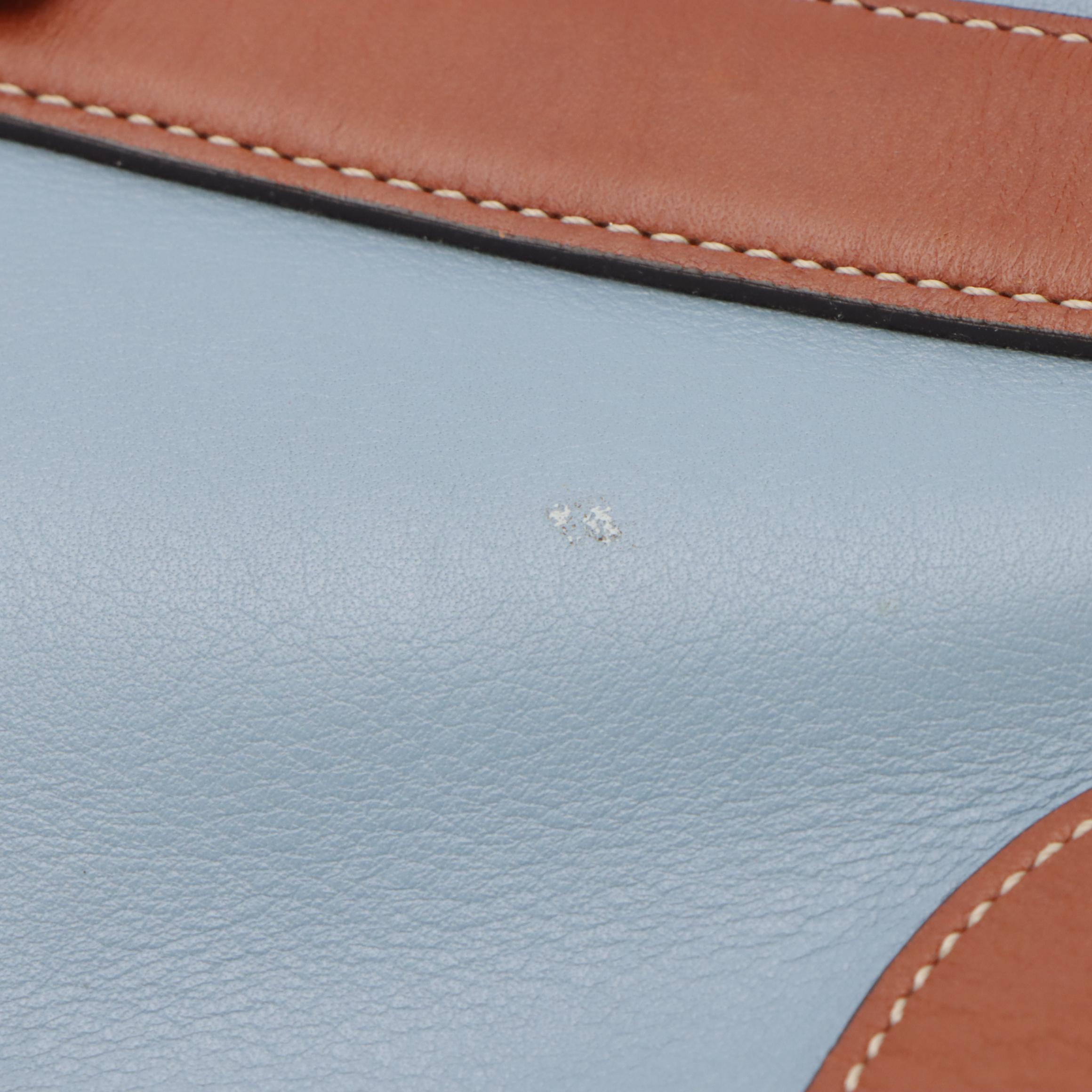 Coach Blue & Brown Leather Hampton Tote, Dark Brown Bleeker Bucket Crossbody Bag