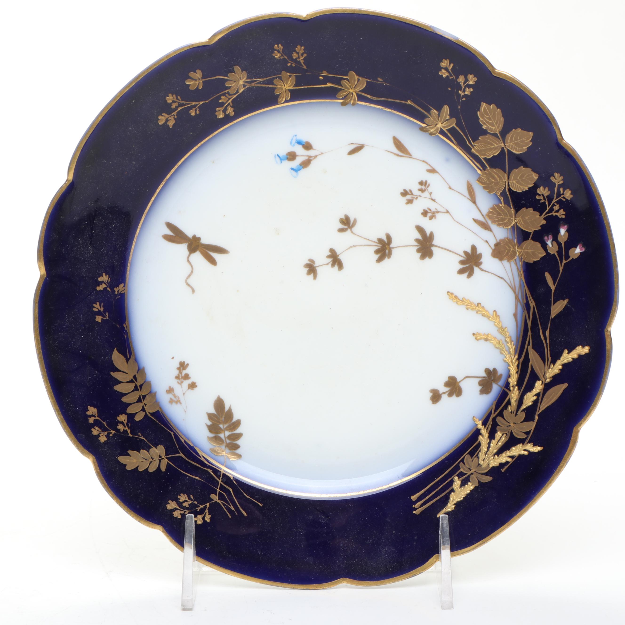 Haviland and Jean Pouyat Gilt Porcelain Plates