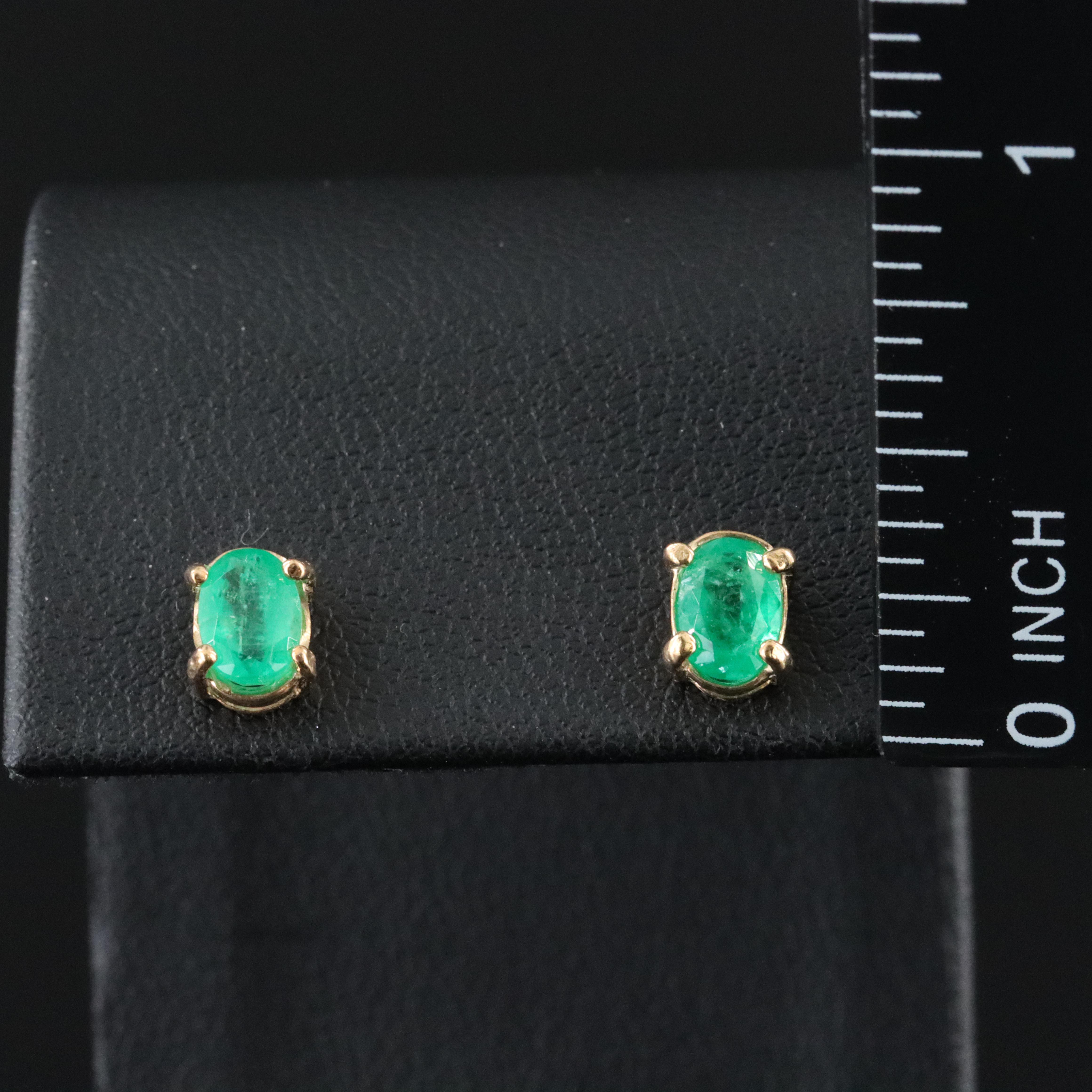 Sterling Emerald Earrings