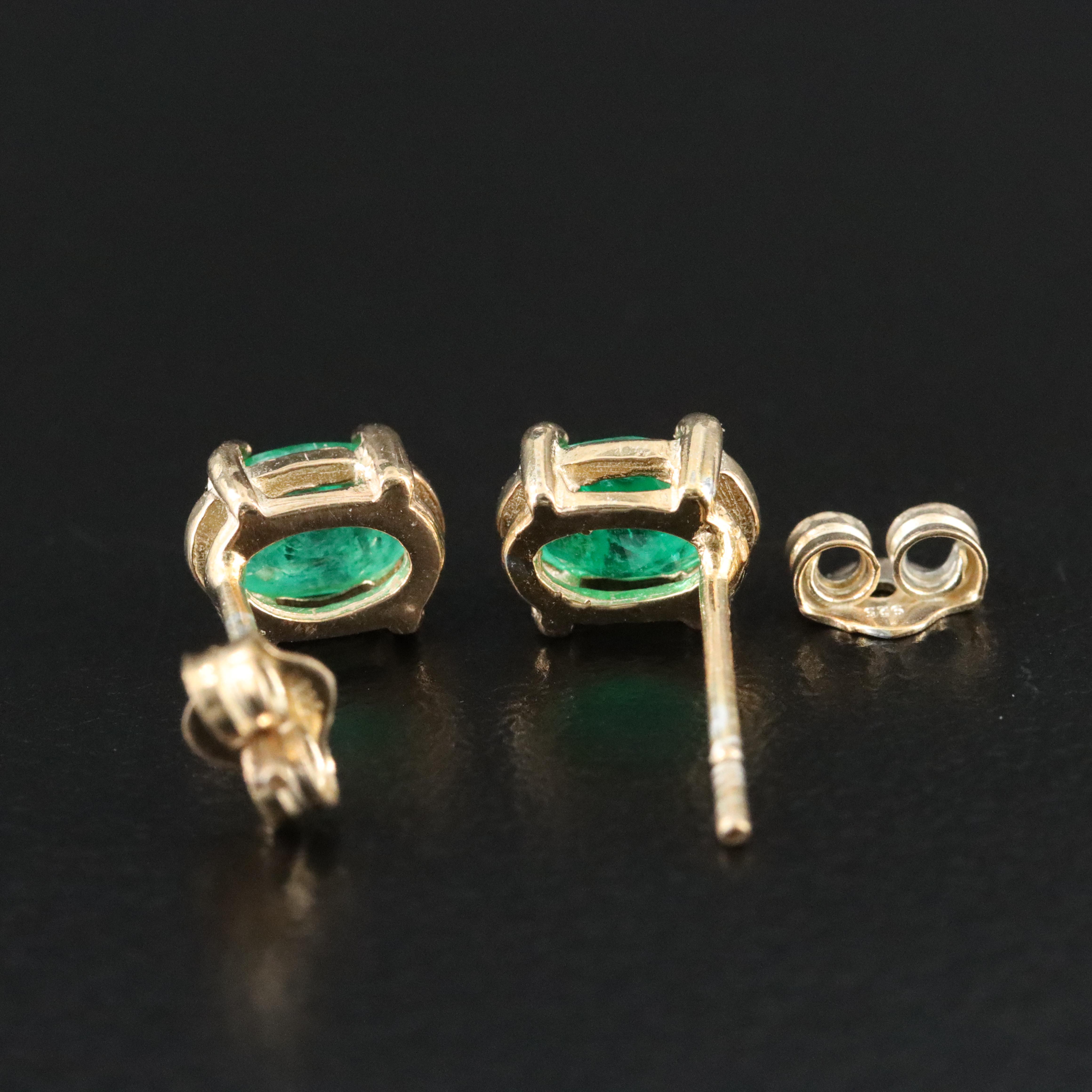 Sterling Emerald Earrings