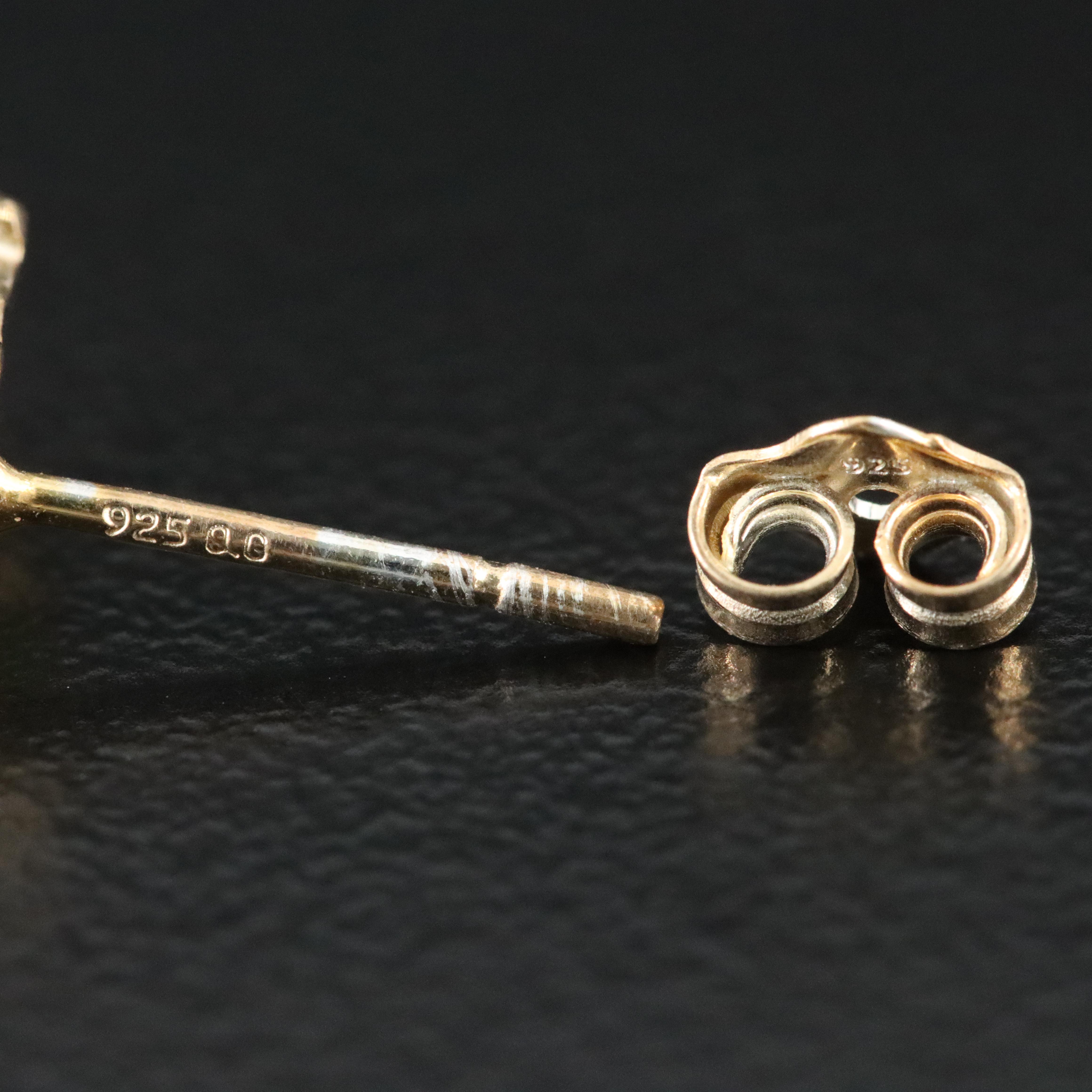 Sterling Emerald Earrings