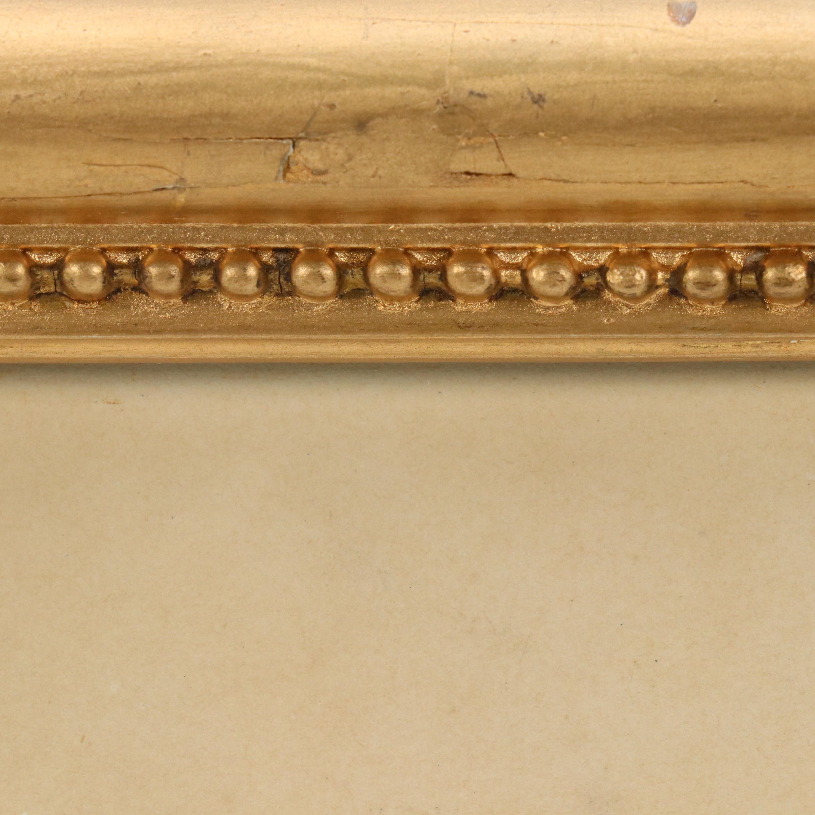 Attributed to Maurice Leloir Oil Painting of Woman Playing Lute, Late 19th C.