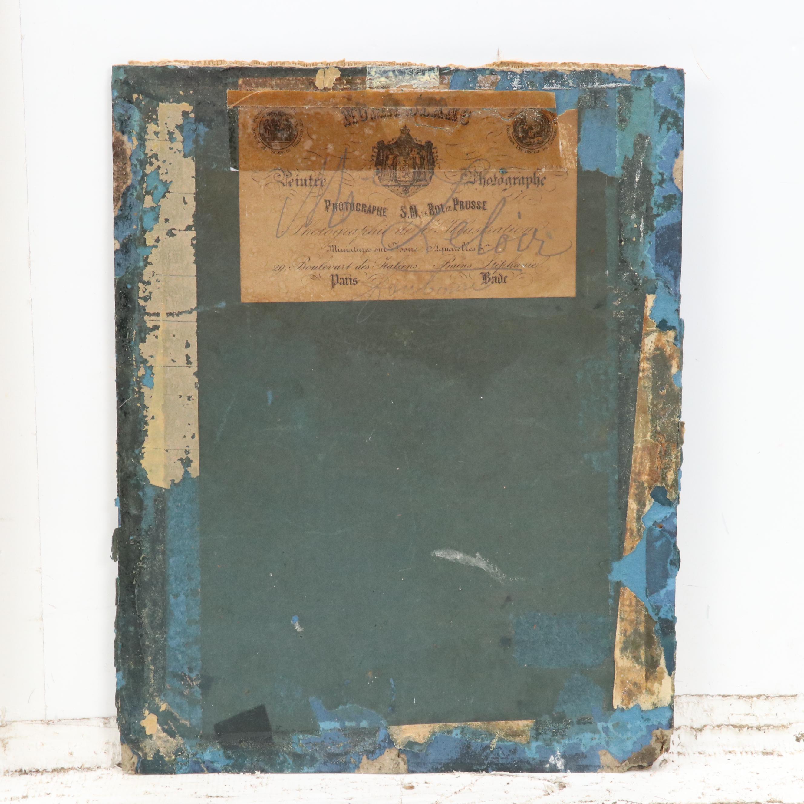 Attributed to Maurice Leloir Oil Painting of Woman Playing Lute, Late 19th C.