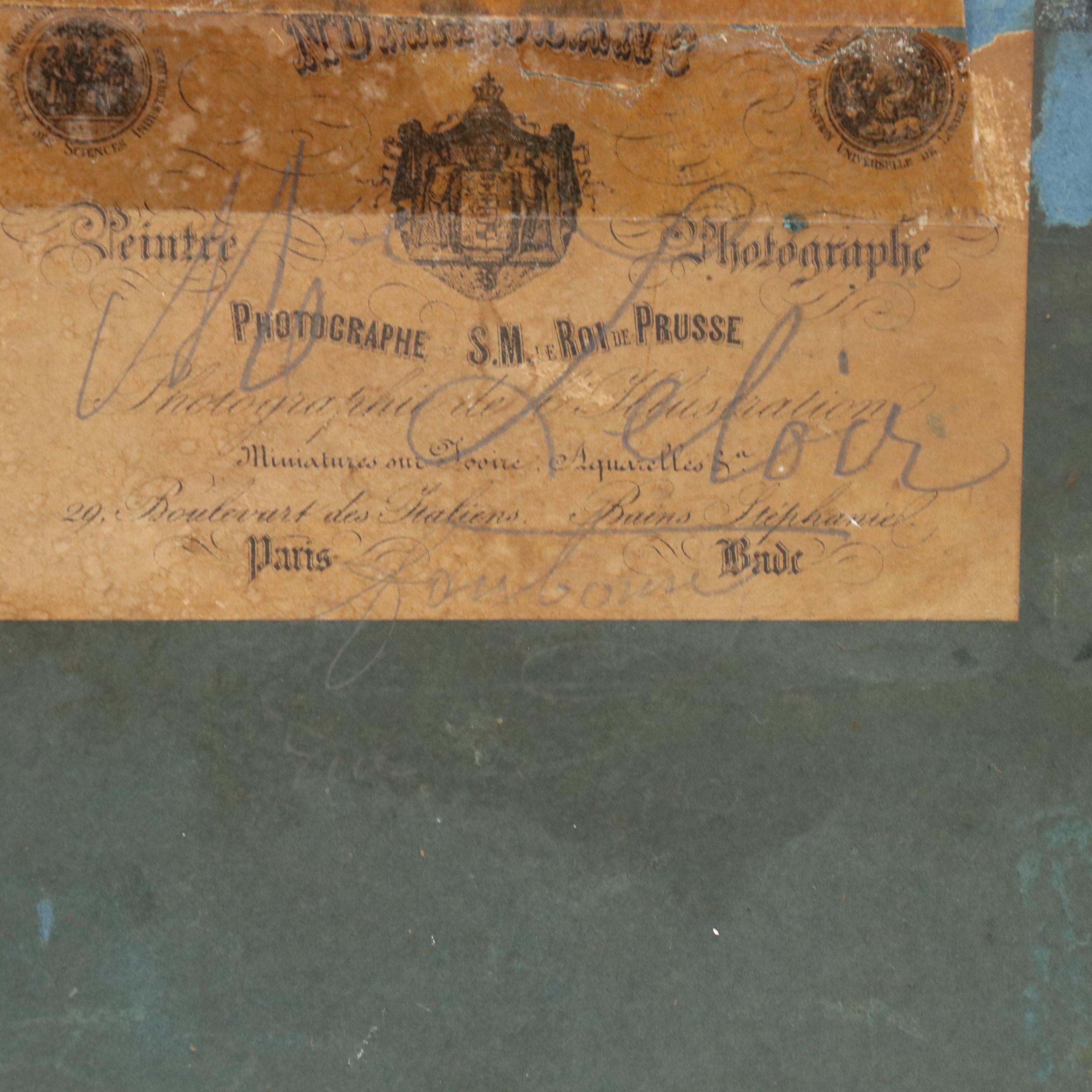 Attributed to Maurice Leloir Oil Painting of Woman Playing Lute, Late 19th C.