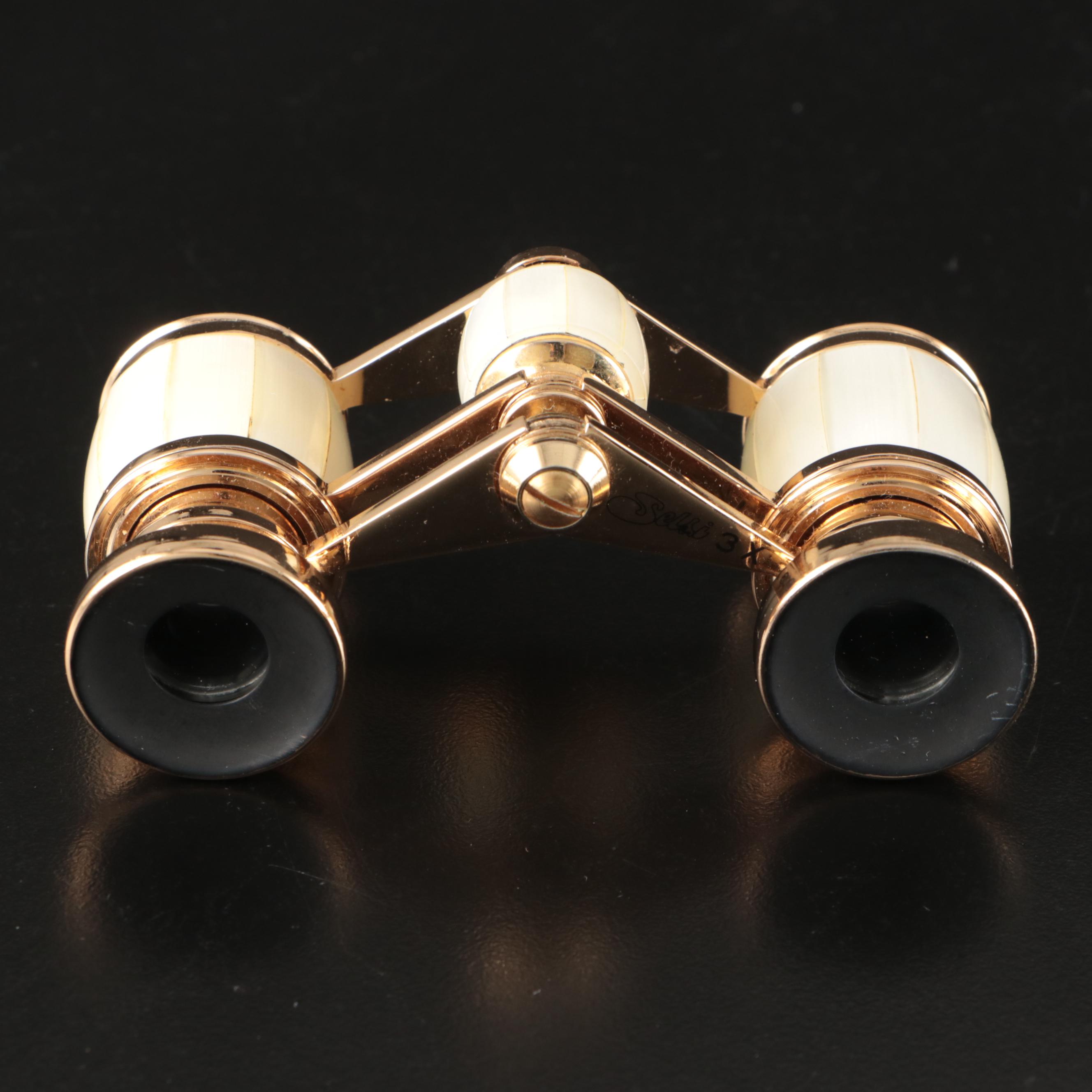 Murano Mosaic Pill Boxes, Opera Glasses, Miniature Ashtray and Monogrammed Pin