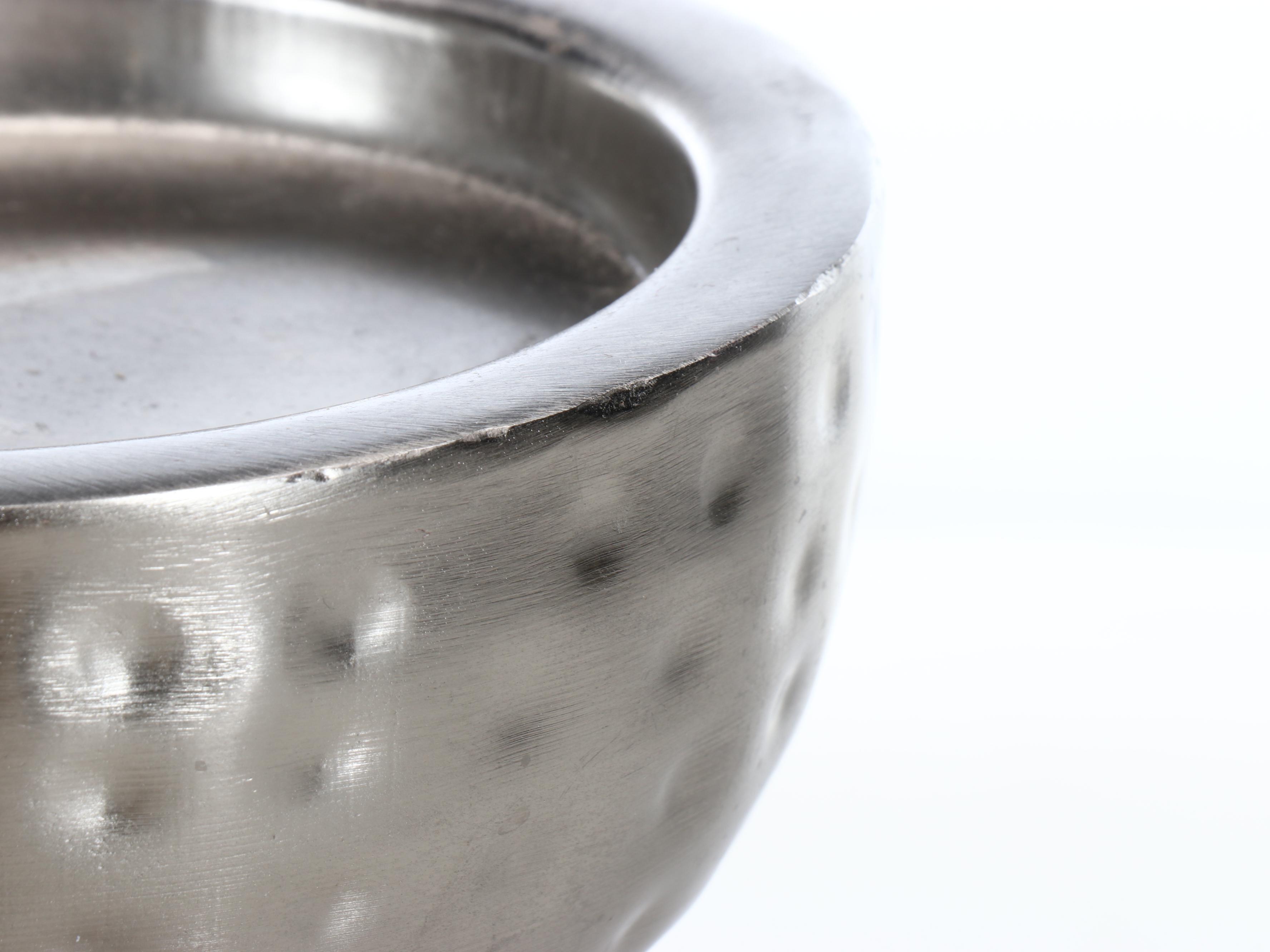 Target Serving Tray with Chrome Vase, Branches and Pillar Candle Stand